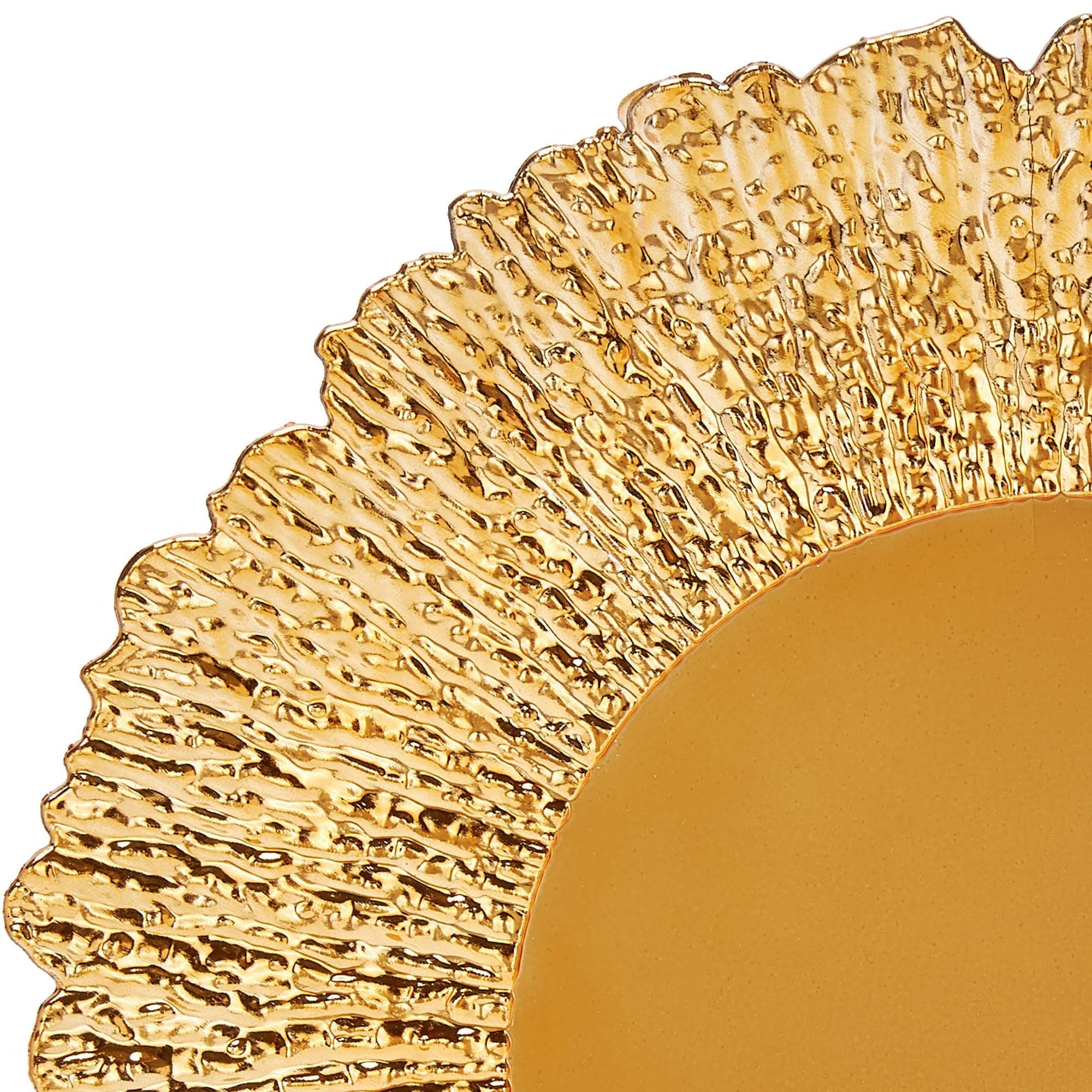 Roncooker 24-Unit Gold Charger Plates Collection 13 Inch Round Plastic Chargers - Thumbnail 7
