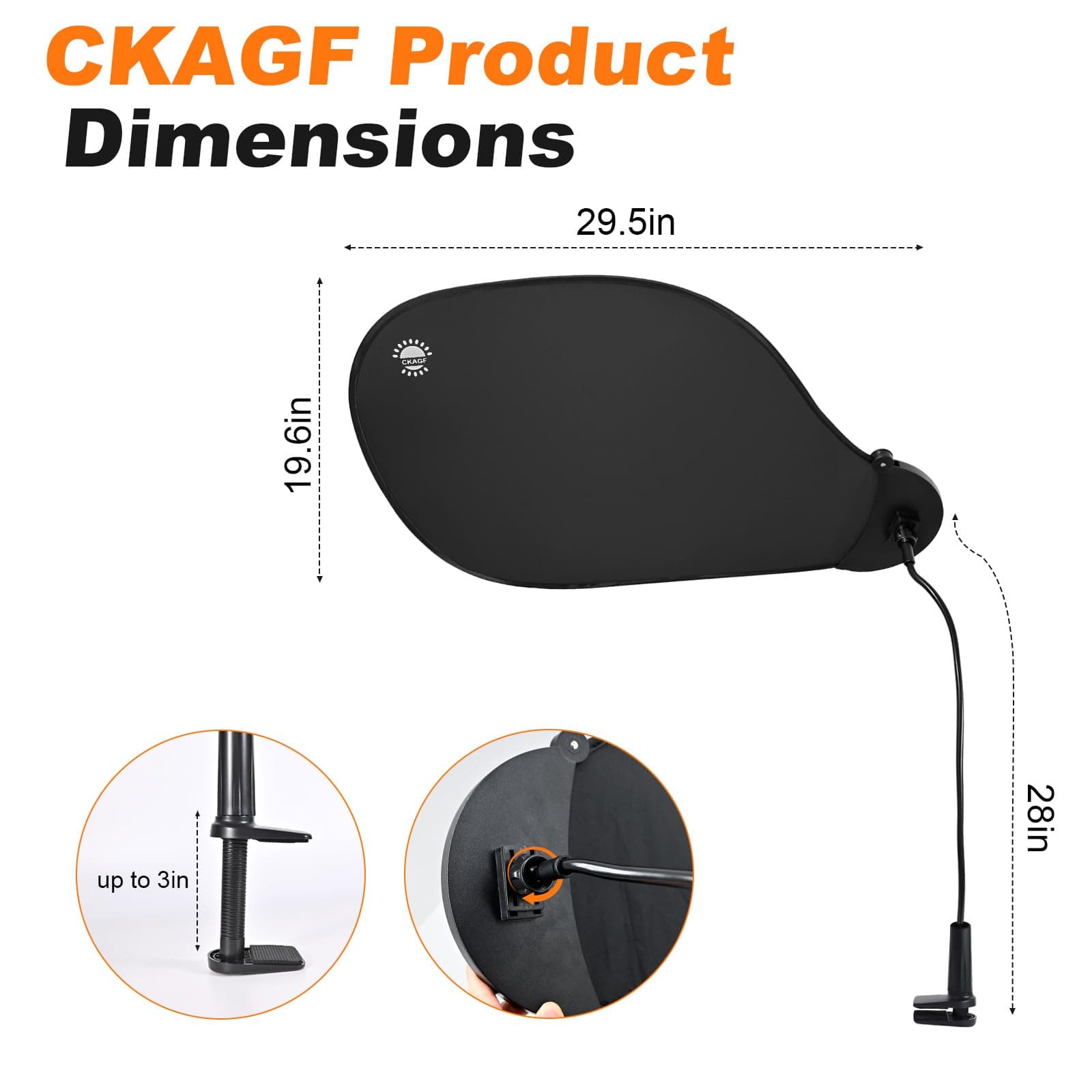 Large Adjustable Office Cubicle and Desk Shade – Flexible Desk Light Blocker for - Thumbnail 2