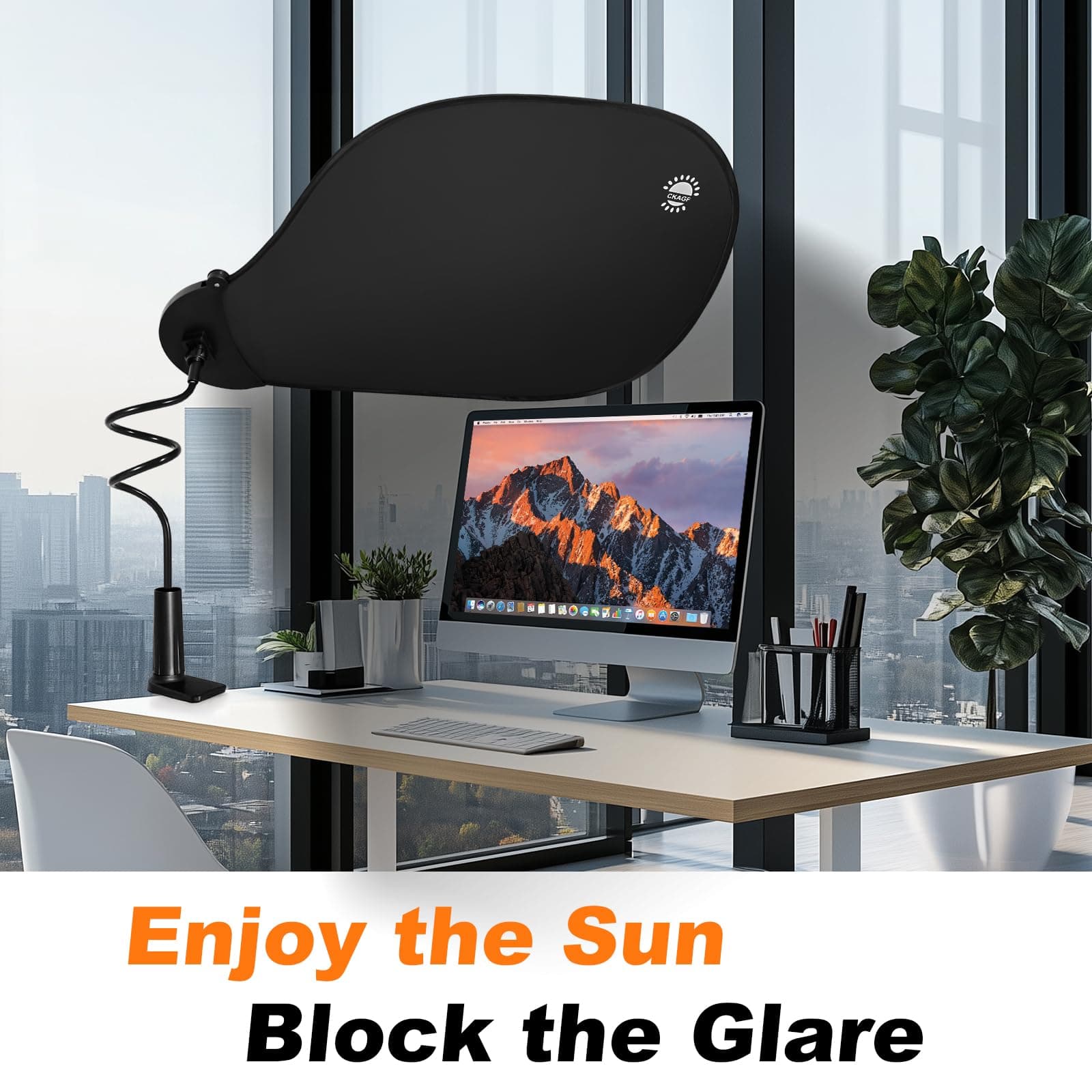 Large Adjustable Office Cubicle and Desk Shade – Flexible Desk Light Blocker for - Thumbnail 4