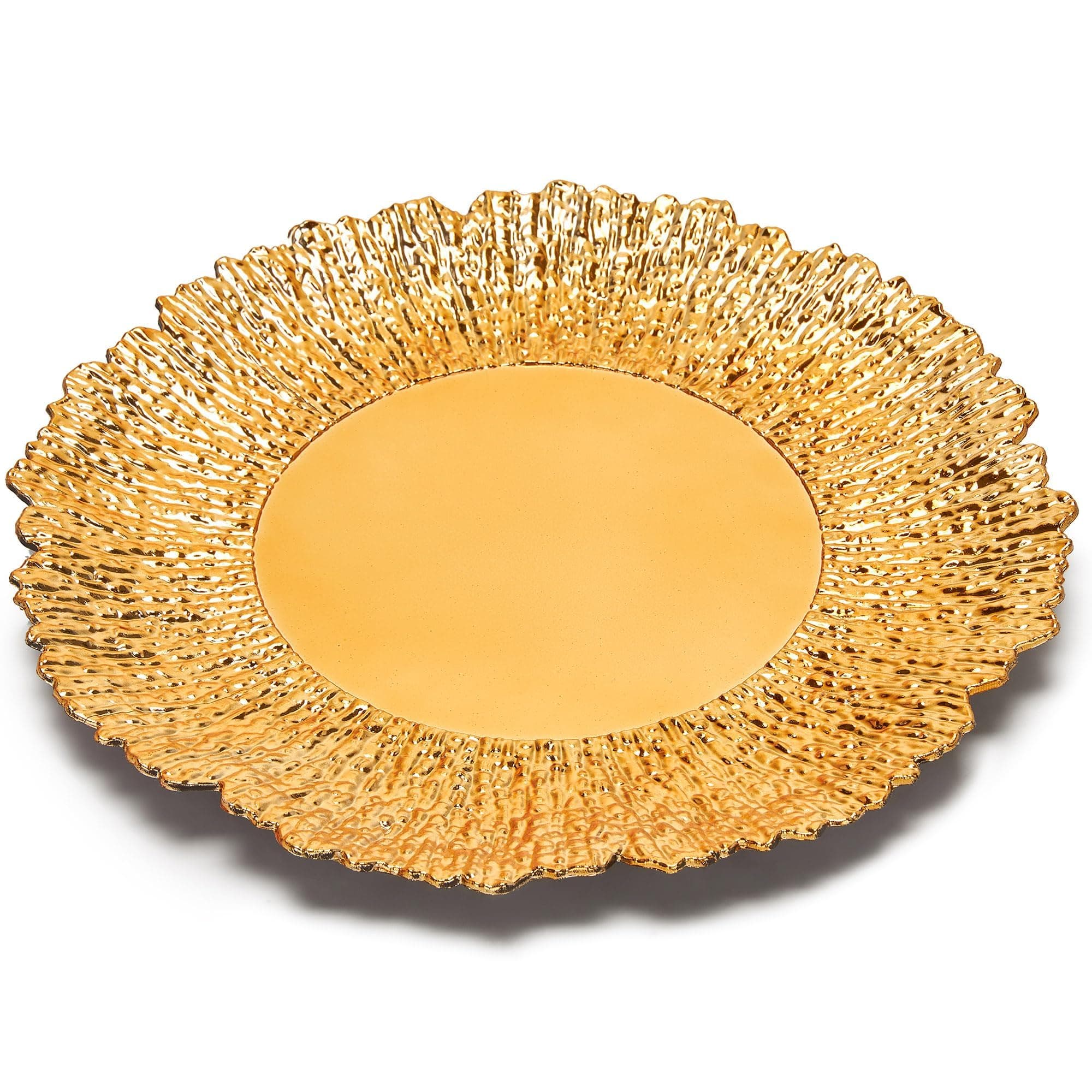 Roncooker 24-Unit Gold Charger Plates Collection 13 Inch Round Plastic Chargers - Thumbnail 6