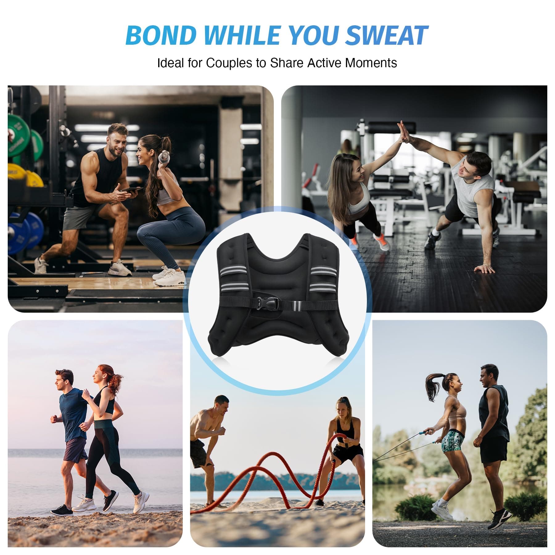 ZELUS Weighted Vest for Workout, Strength Training, Running, Fitness - 12 lb - Thumbnail 4