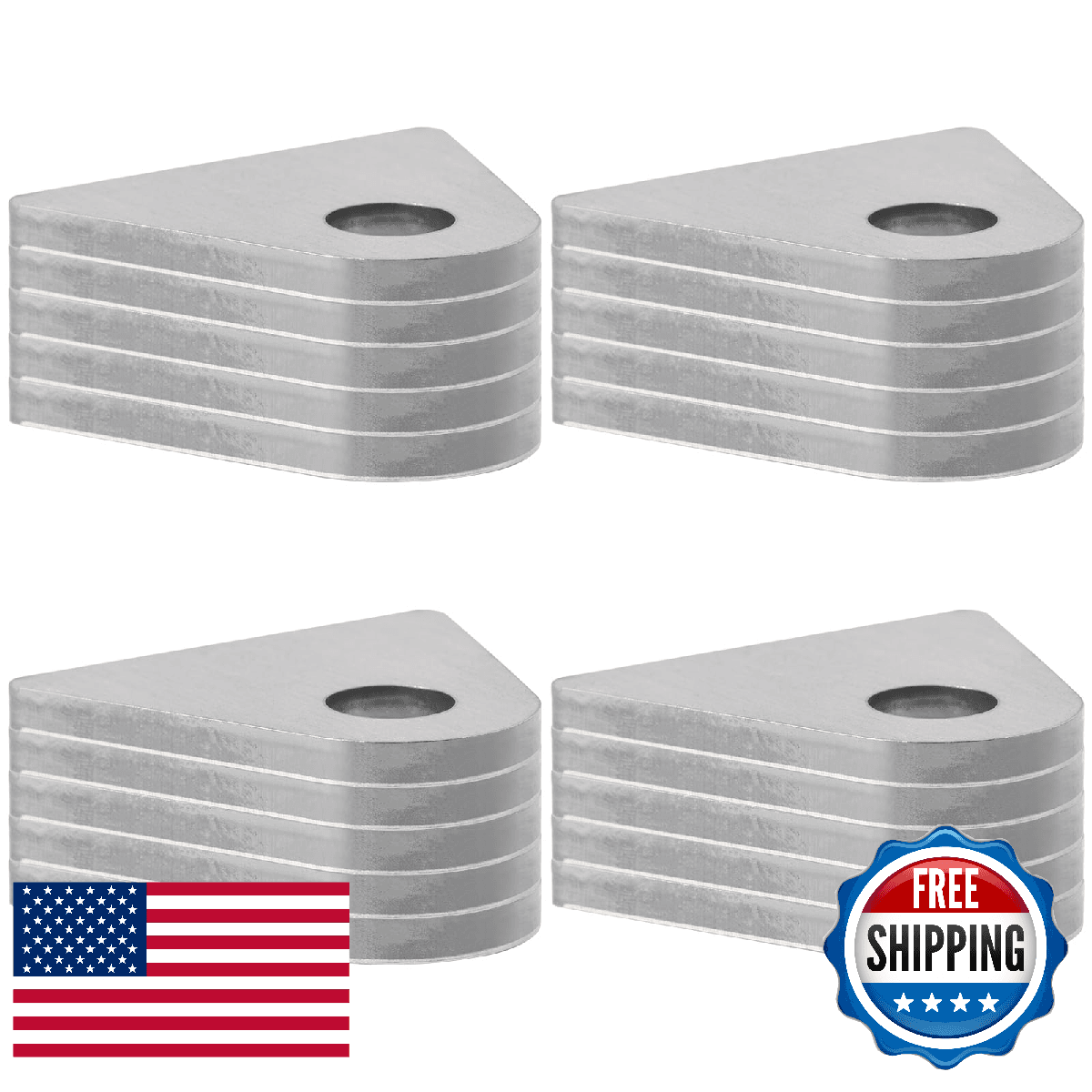 Weld on Tabs 20 PCS 1-8/9" H x 2-2/7" W Steel Shock Mount Weld tabs 1/2" Hole 1/ - Image 1