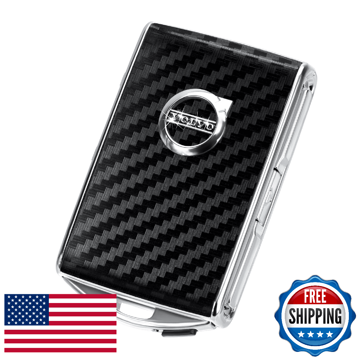 Car Key Fob Cover for Volvo XC40 XC60 XC90 S60 S90 V60 V90 - Zinc Alloy Protecti - Image 1