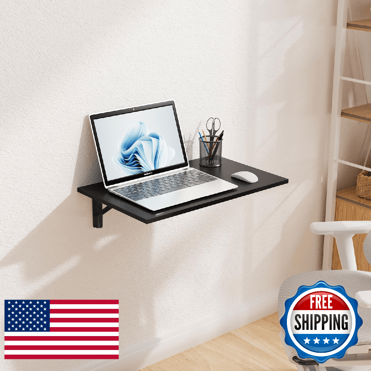 GOYLSER Wall Mounted Table Fold Down Workbench 25" Length 15.7" Width Foldable M - Image 1