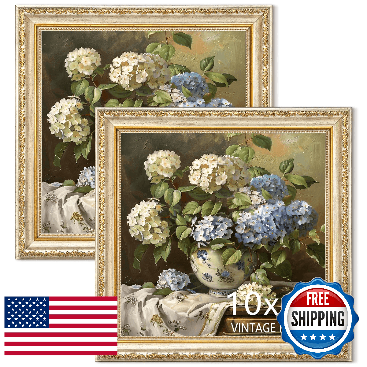 ASTRDECOR Ornate 10x10 Picture Frame Set of 2, Vintage 10 x 10 Photo Frame for W - Image 1