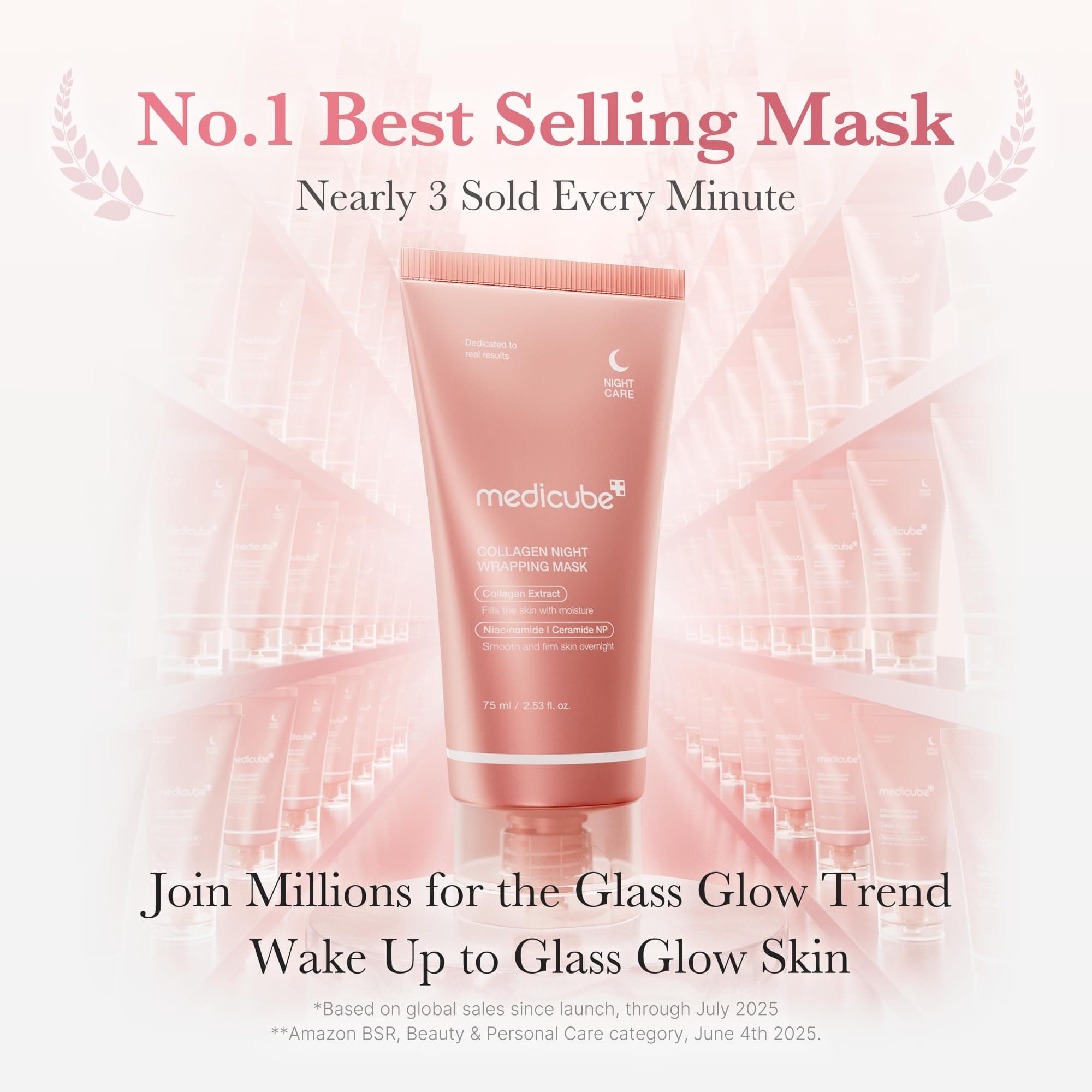 medicube Collagen Overnight Wrapping Peel Off Facial Mask Pack - Elasticity & Hy - Thumbnail 2
