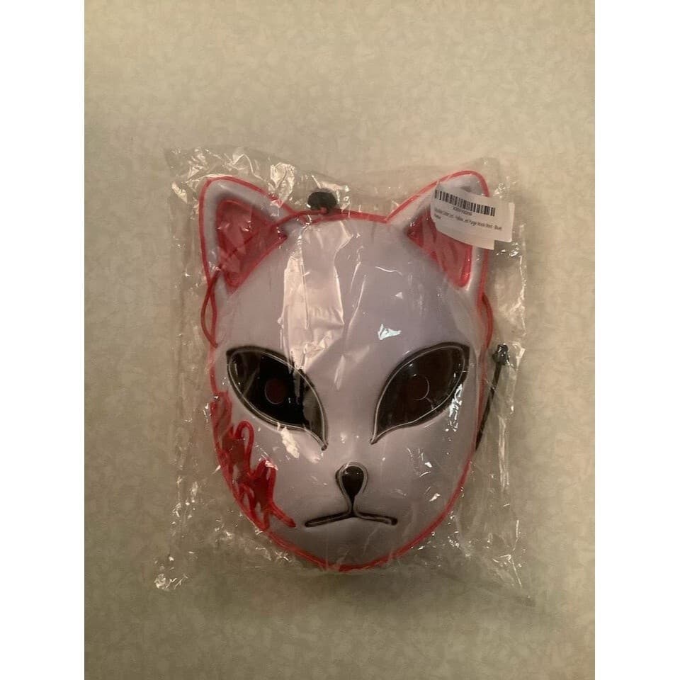 Demon Slayer Mask, Fox Mask, Japanese Anime Demon Cosplay Mask - Image 1