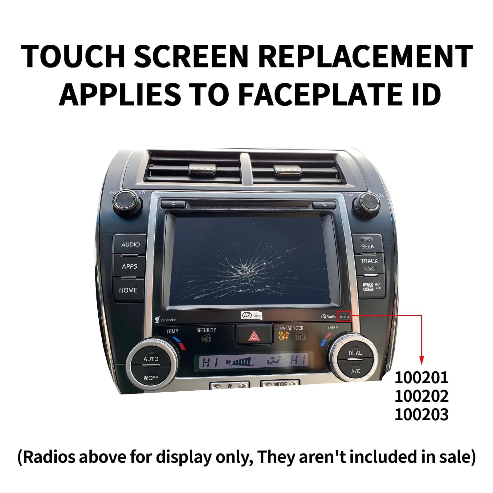 RESNAVSCREN 7" 12 Pin Touch Screen Digitizer Replacement for Toyota Camry 2014 R - Thumbnail 4