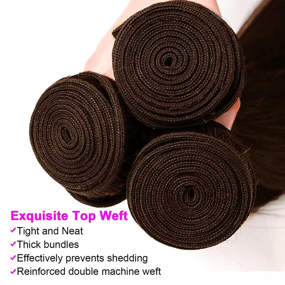 #4 Chocolate Bundles Human Hair Brown Loose Deep Wave Bundles 18 20 22 Inch Unpr - Thumbnail 4