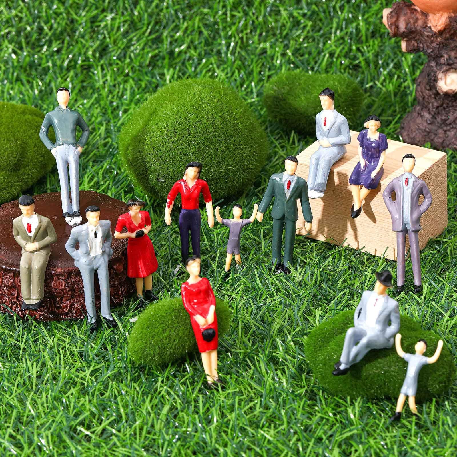 Harrycle 100 Pcs Mini People Figurines 1: 30 Scale Tiny People Model Miniature S - Thumbnail 5