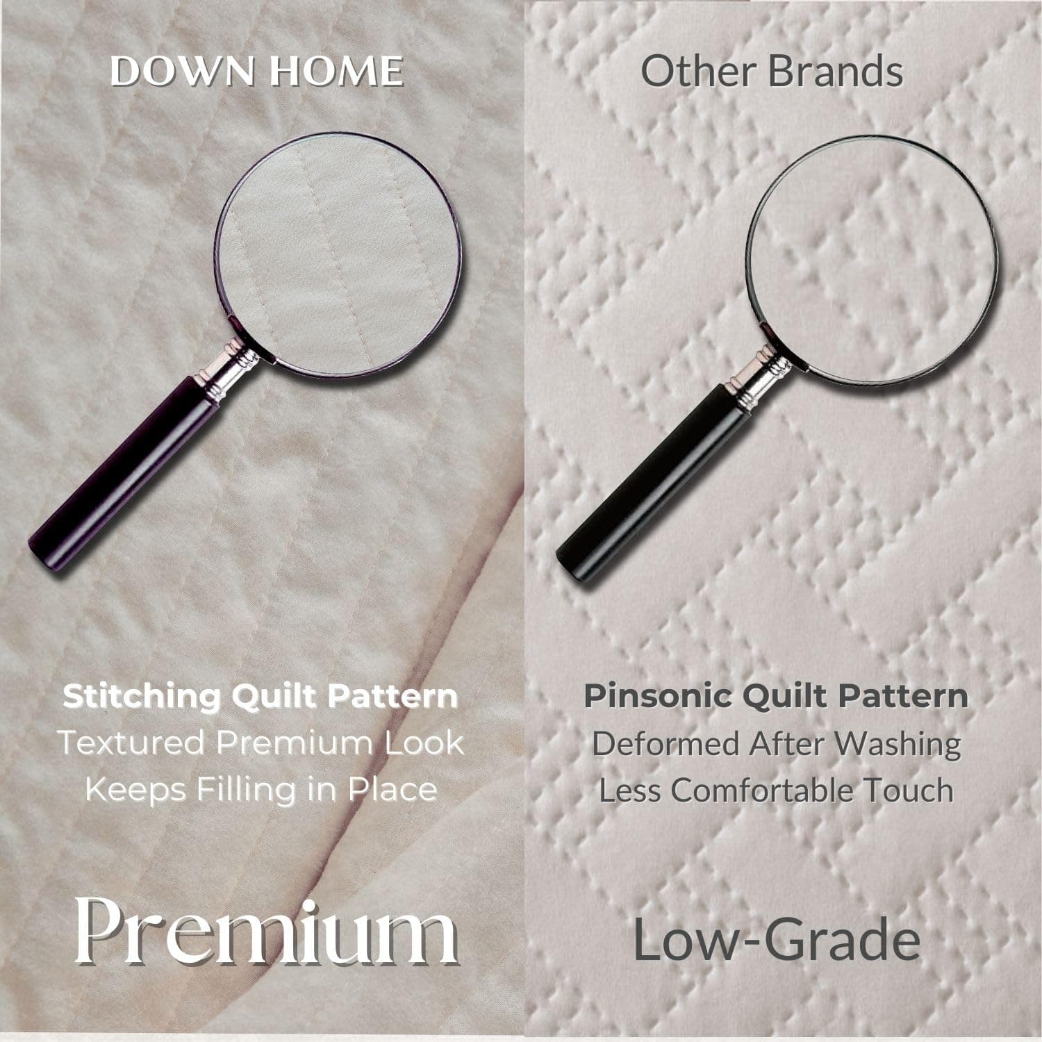 DOWN HOME Cali King Quilt Bedding Set with Shams, Vintage Washed Quilted Blanket - Thumbnail 3