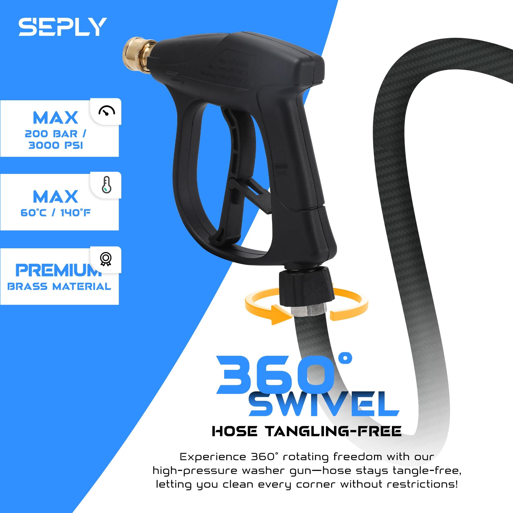 Sewer Jetter Kit for Pressure Washer 100 FT, Drain Cleaner Hose with Power Washe - Thumbnail 3