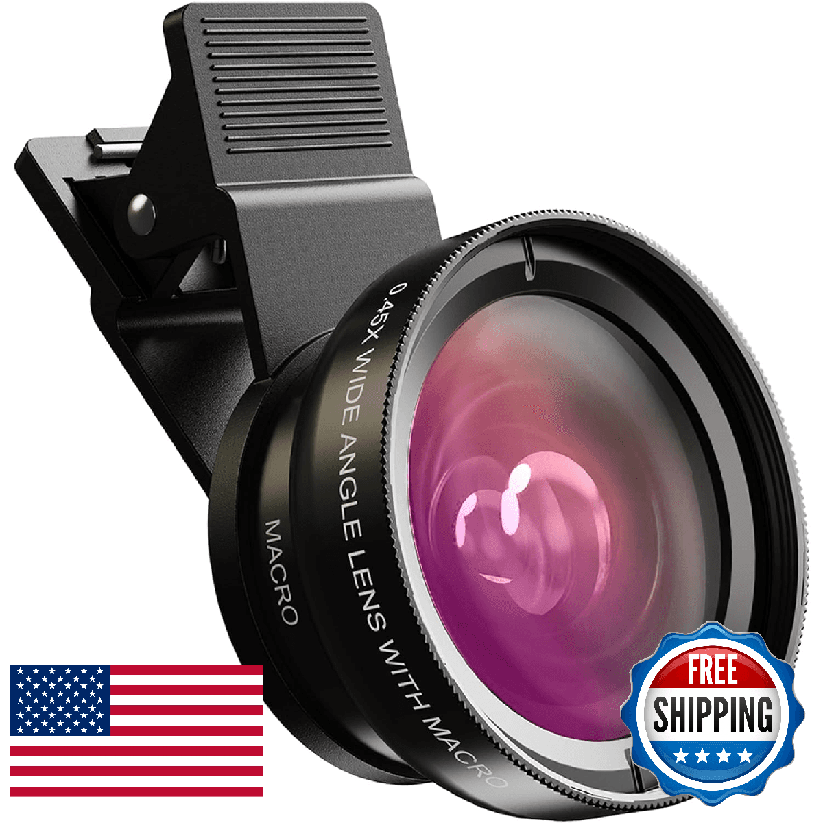 MIAO LAB 2-in-1 Phone Camera Lens Kit, 12.5X Macro + 0.45X Wide Angle (140°) Cel - Image 1