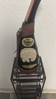 George Dickel TN Whiskey Bottle Leather Holder Empty - Thumbnail 2