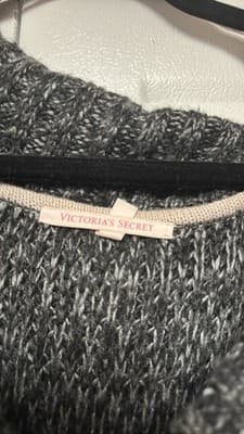 Victoria's Secret Marled Knit Sweater Dress Cowl Neck Fit & Flare Grey - Thumbnail 2