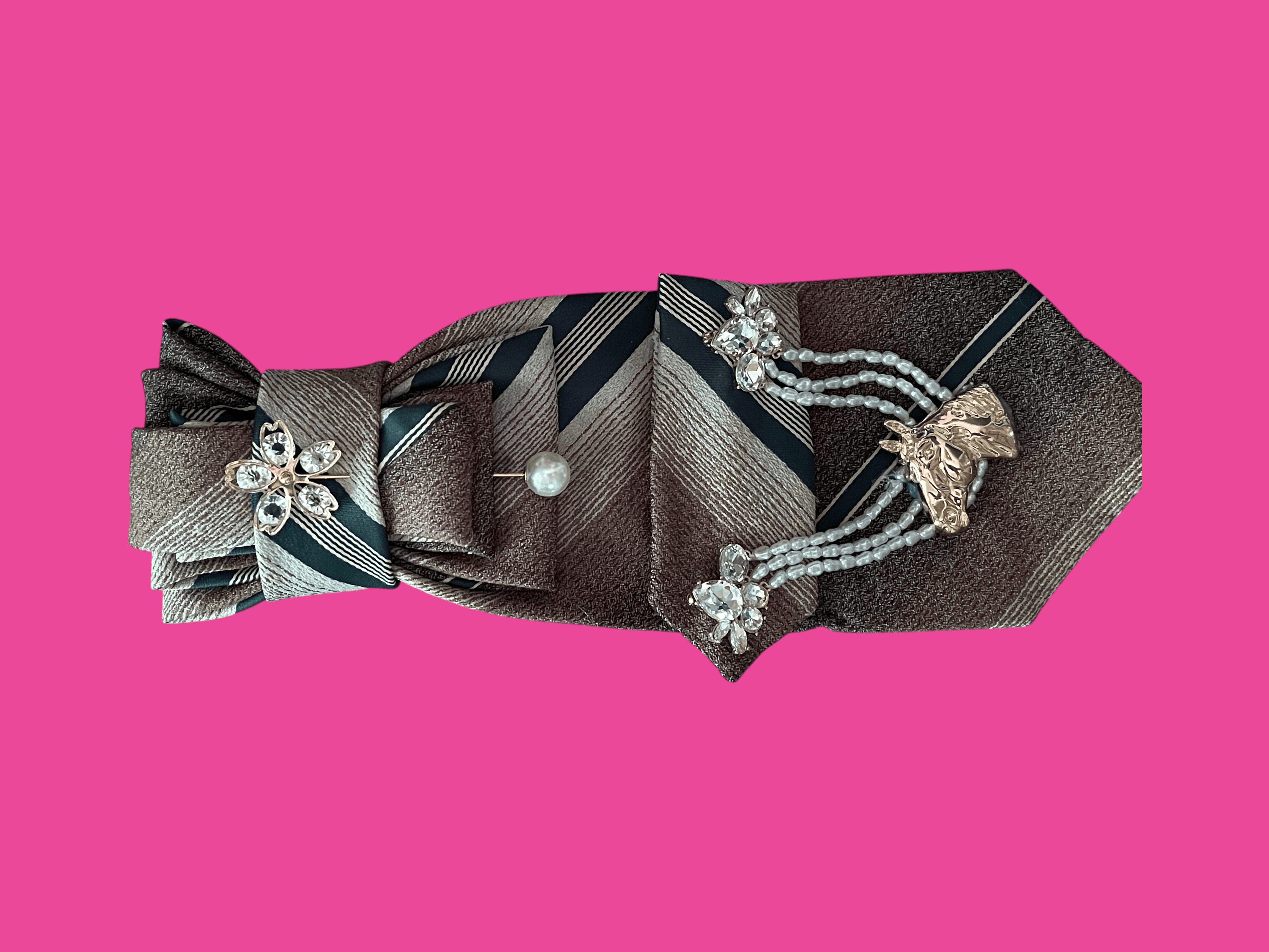 Cabot Imperial Decorative Necktie with Embellishments - Thumbnail 4