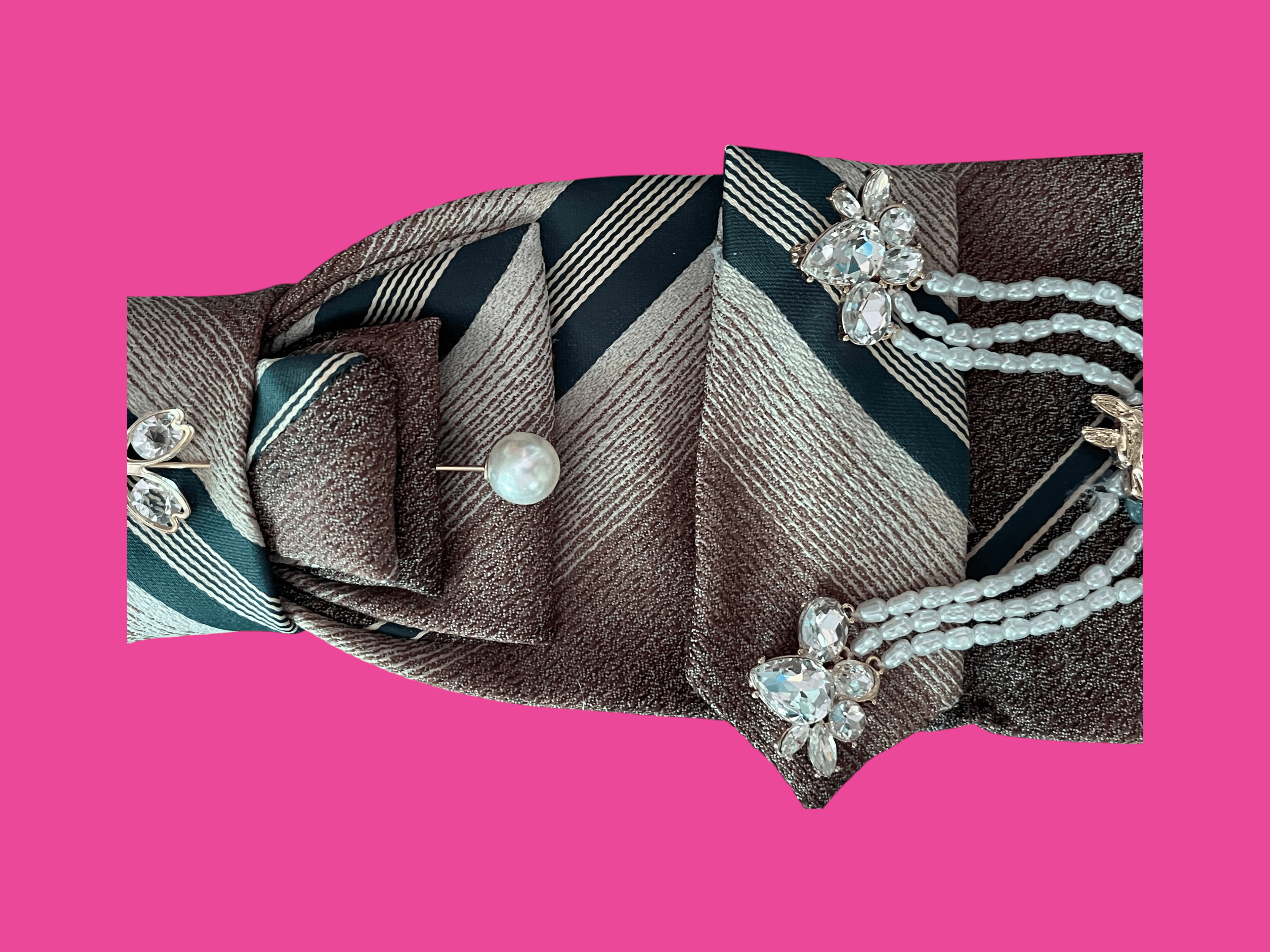 Cabot Imperial Decorative Necktie with Embellishments - Thumbnail 7