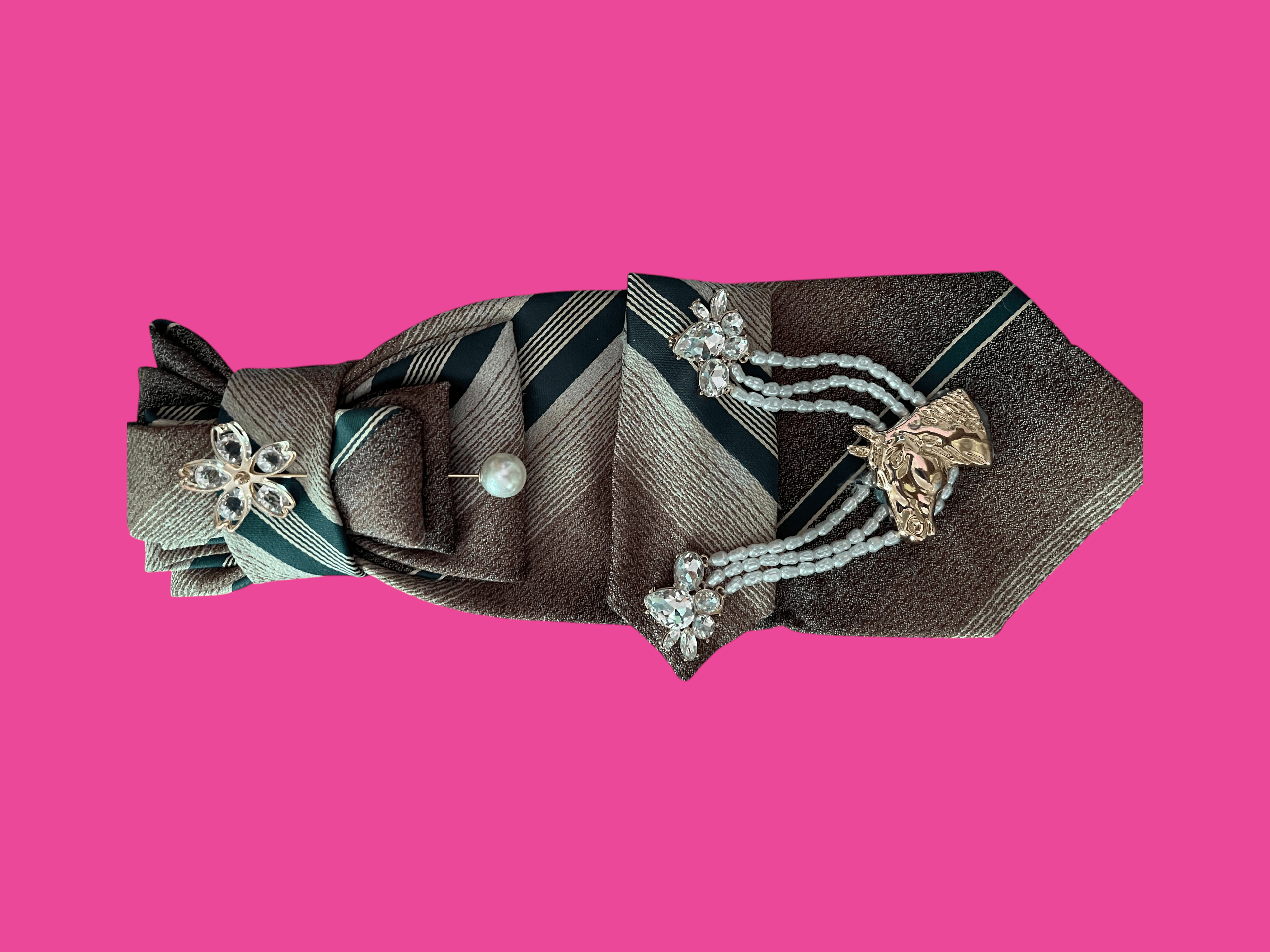 Cabot Imperial Decorative Necktie with Embellishments - Thumbnail 8