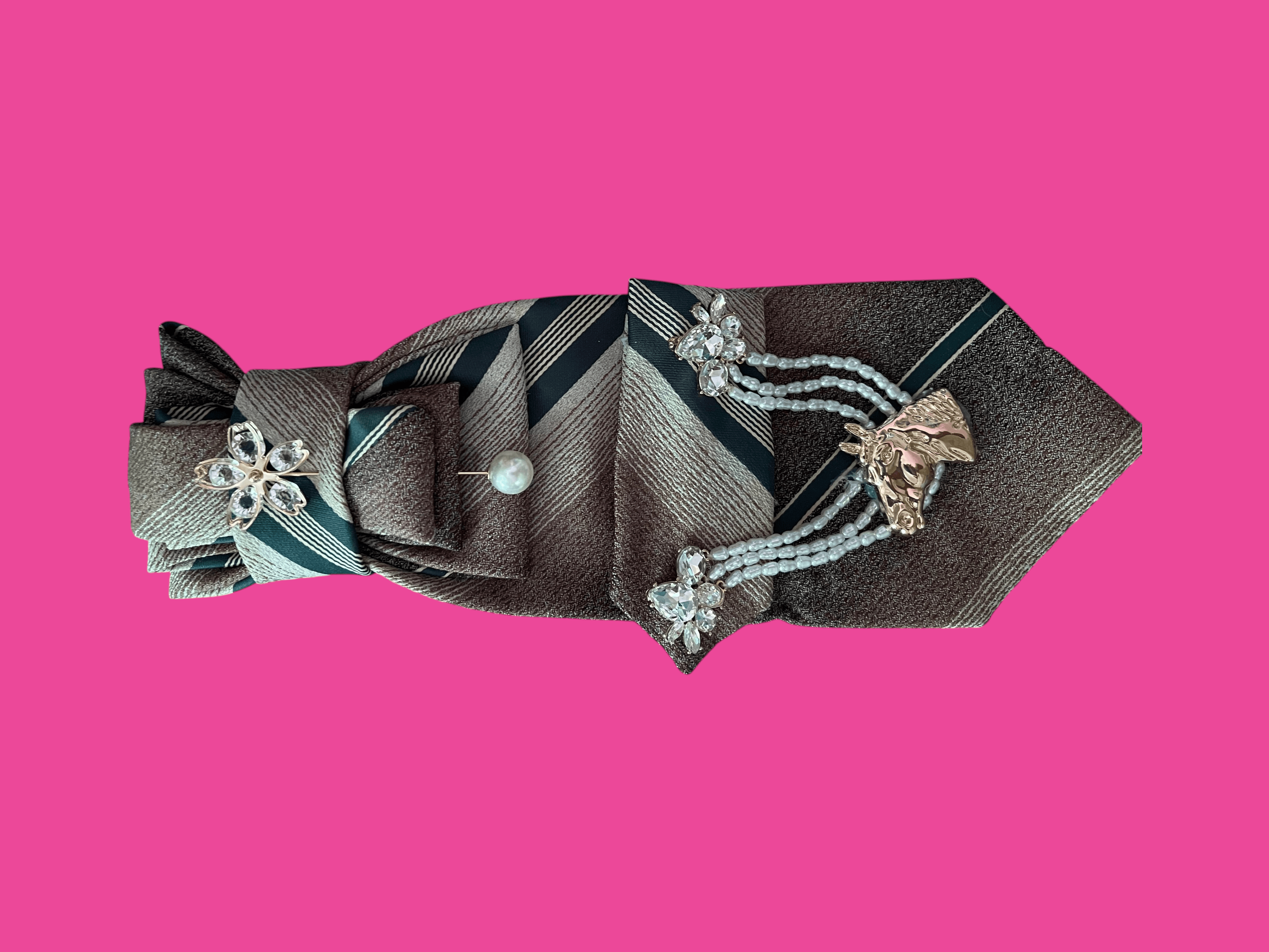 Cabot Imperial Decorative Necktie with Embellishments - Thumbnail 11