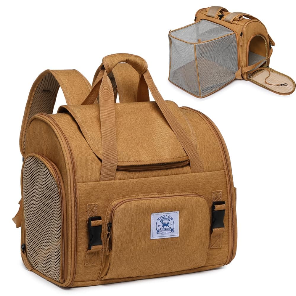 Pet Backpack Carrier for Small Dogs Medium Cats, Puppies,Breathable and Collapsi - Image 1