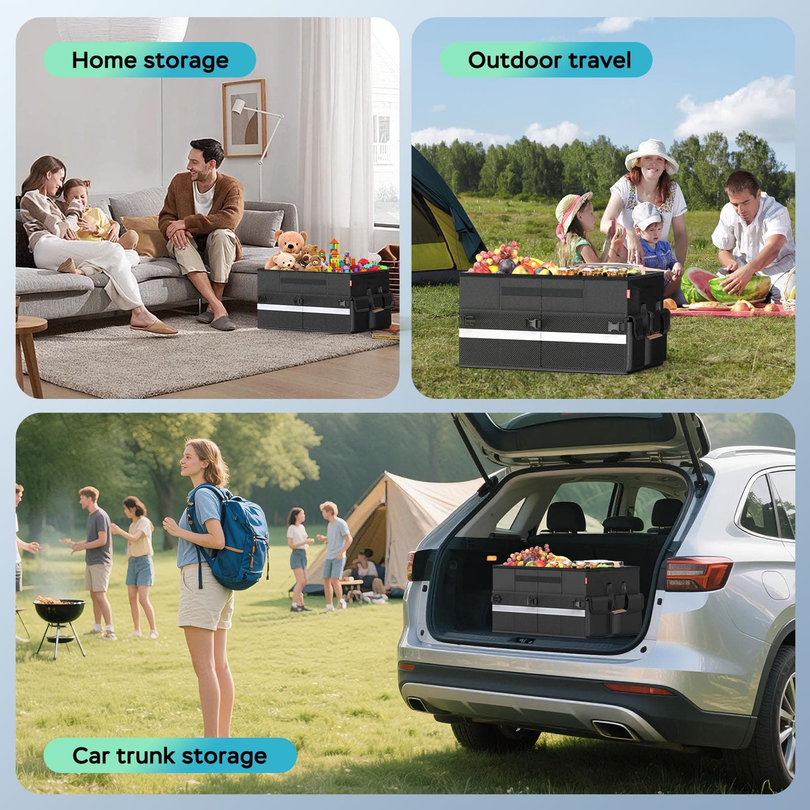 Cooler Bag – Soft Travel Cooler Holds 45 Cans, Stays Cold for 8H & Warm for 6H – - Thumbnail 5