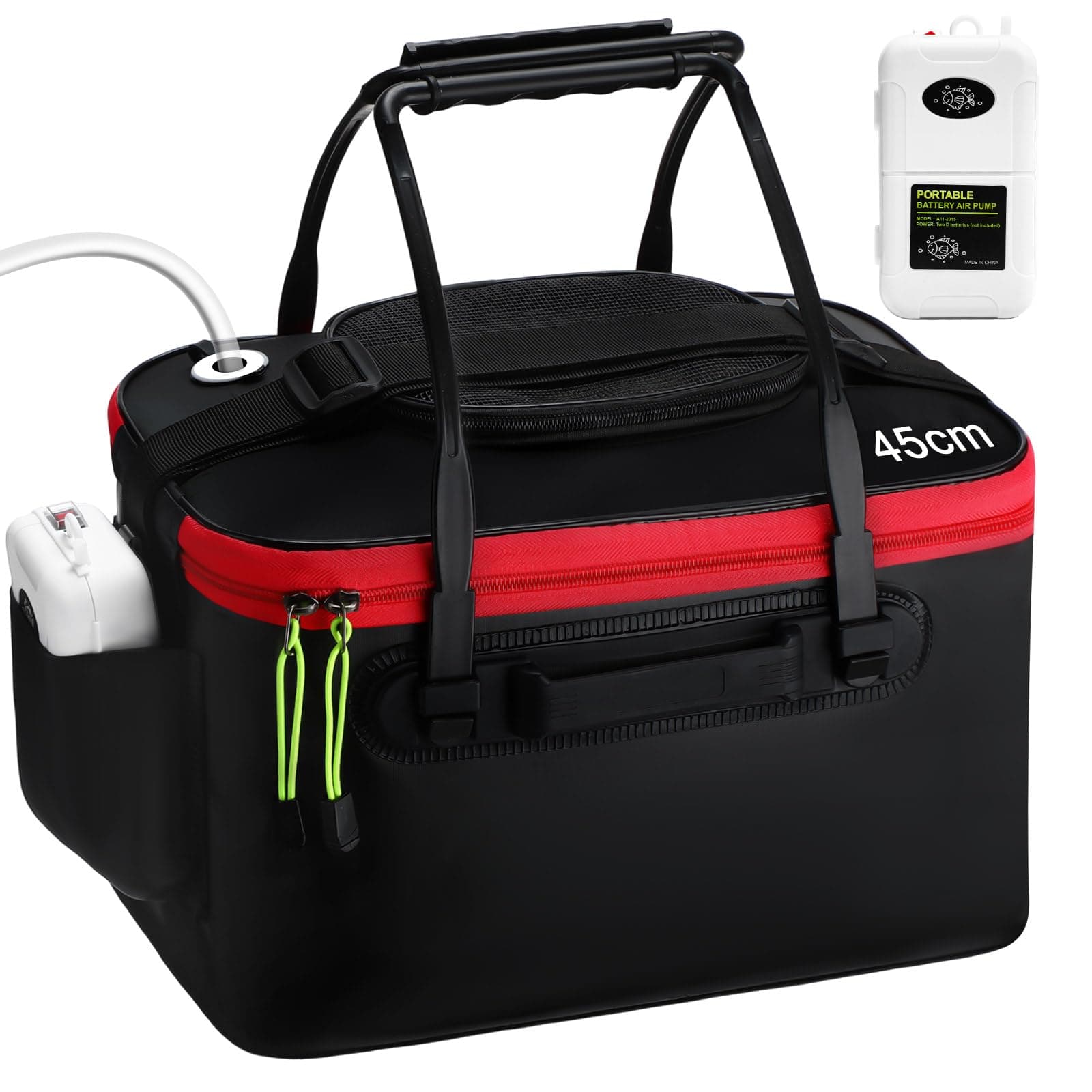 Cosblank 8 Gallon Fishing Bucket Live Bait Aerator Foldable Portable Quiet EVA B - Image 1
