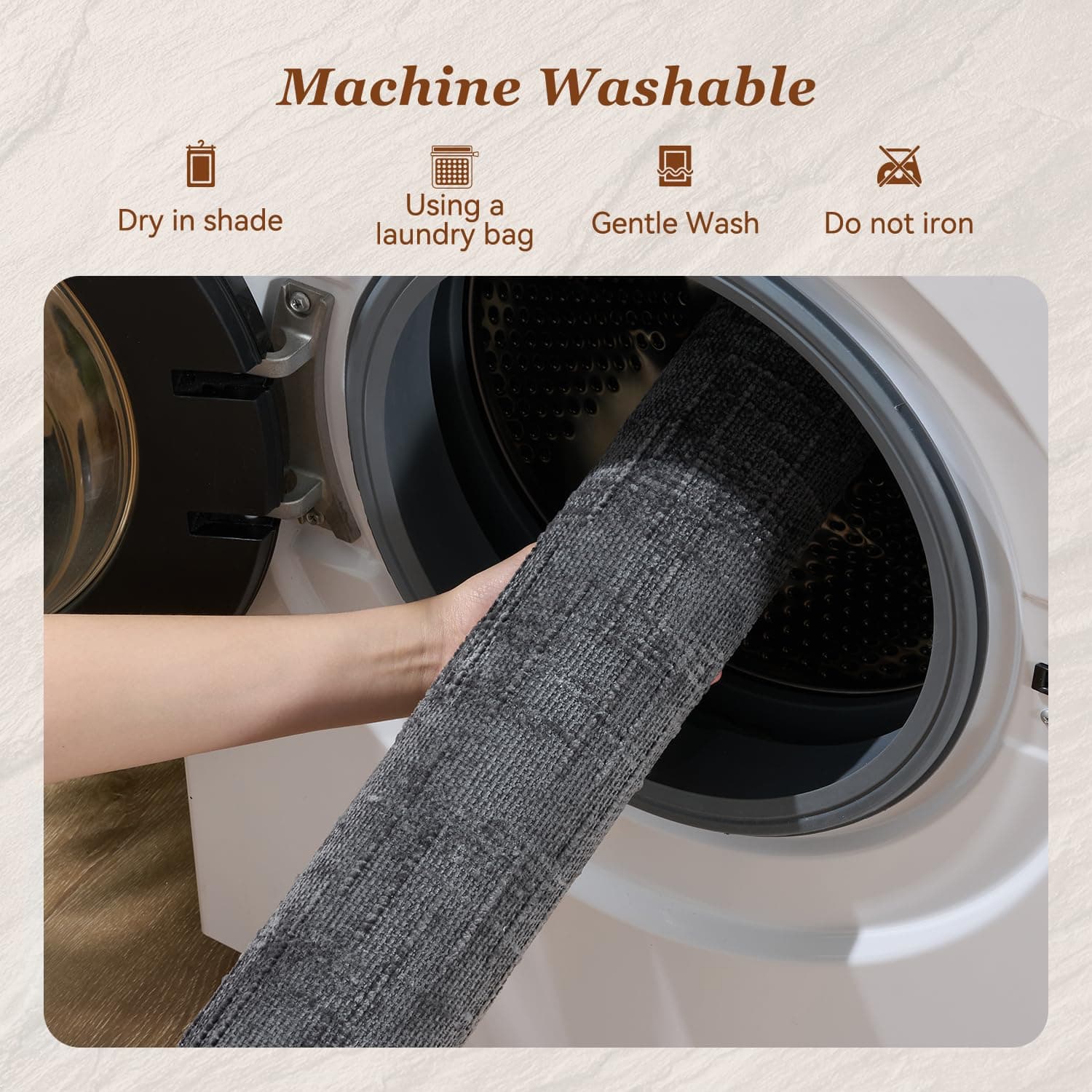 AMOAMI Bath Mat Non Slip Super Absorbent Quick Dry Bath Mats for Bathroom Floor - Thumbnail 5