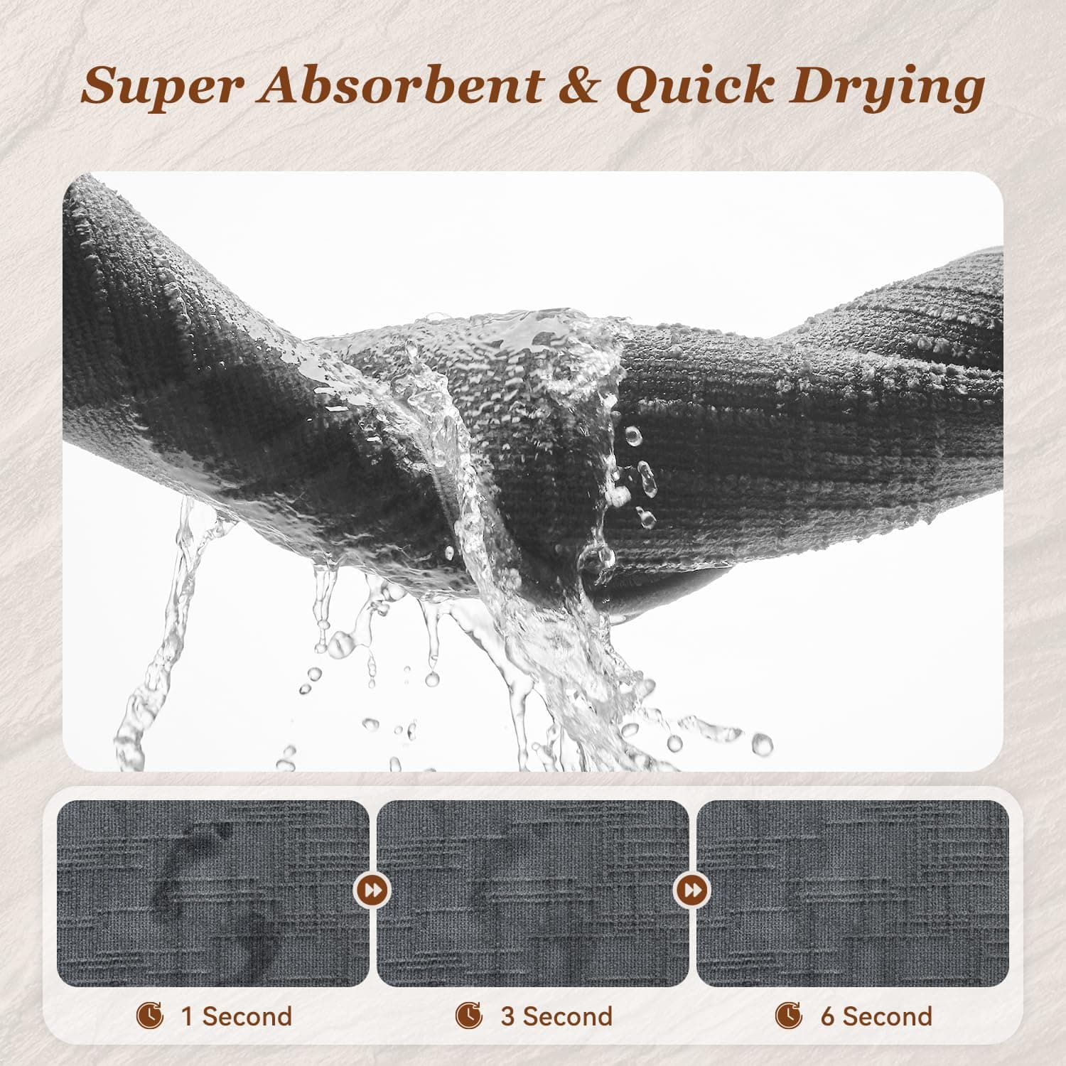 AMOAMI Bath Mat Non Slip Super Absorbent Quick Dry Bath Mats for Bathroom Floor - Thumbnail 2
