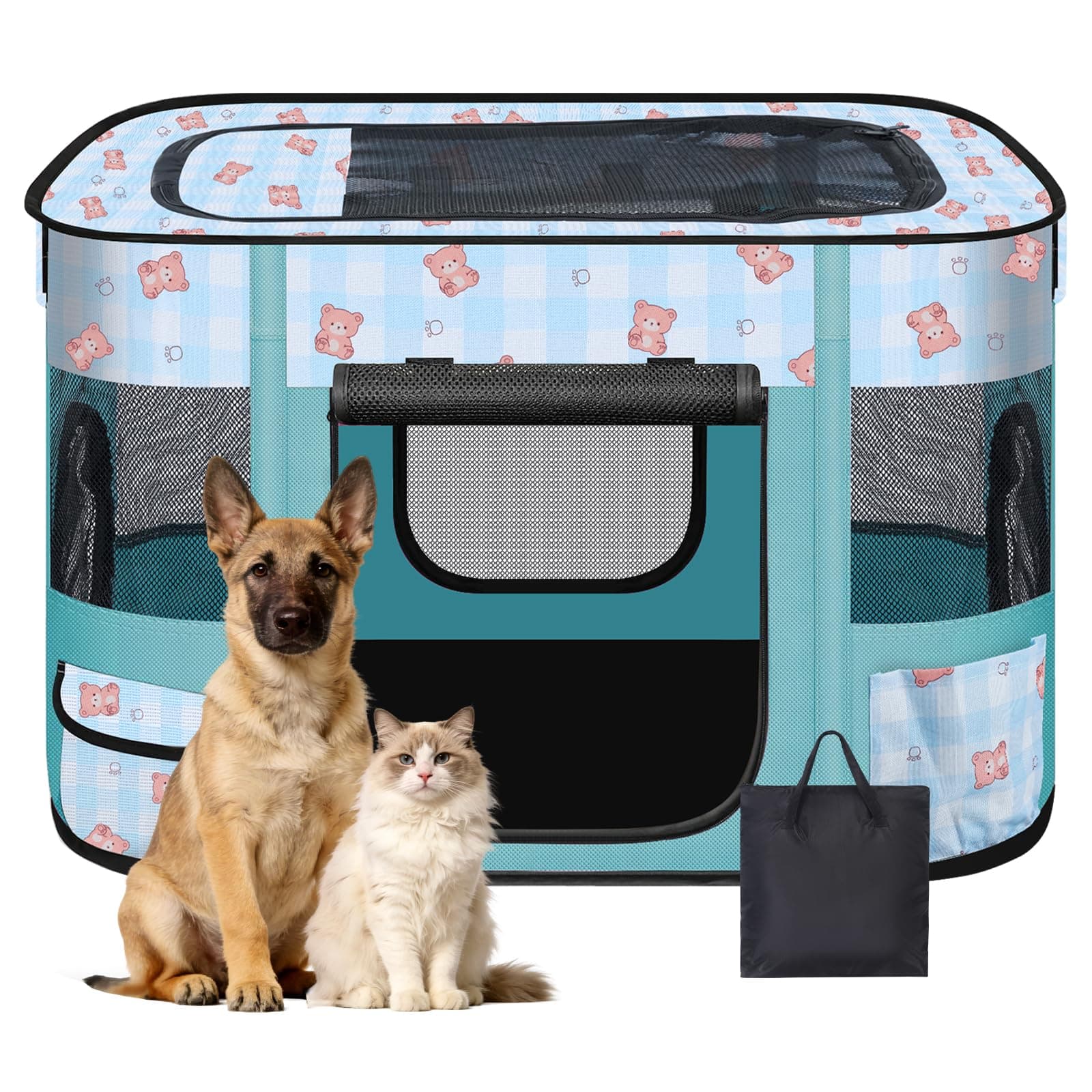 Foldable Dog Playpen Indoor,Expandable Puppy Playpen,Portable Pet Playpen for Sm - Image 1