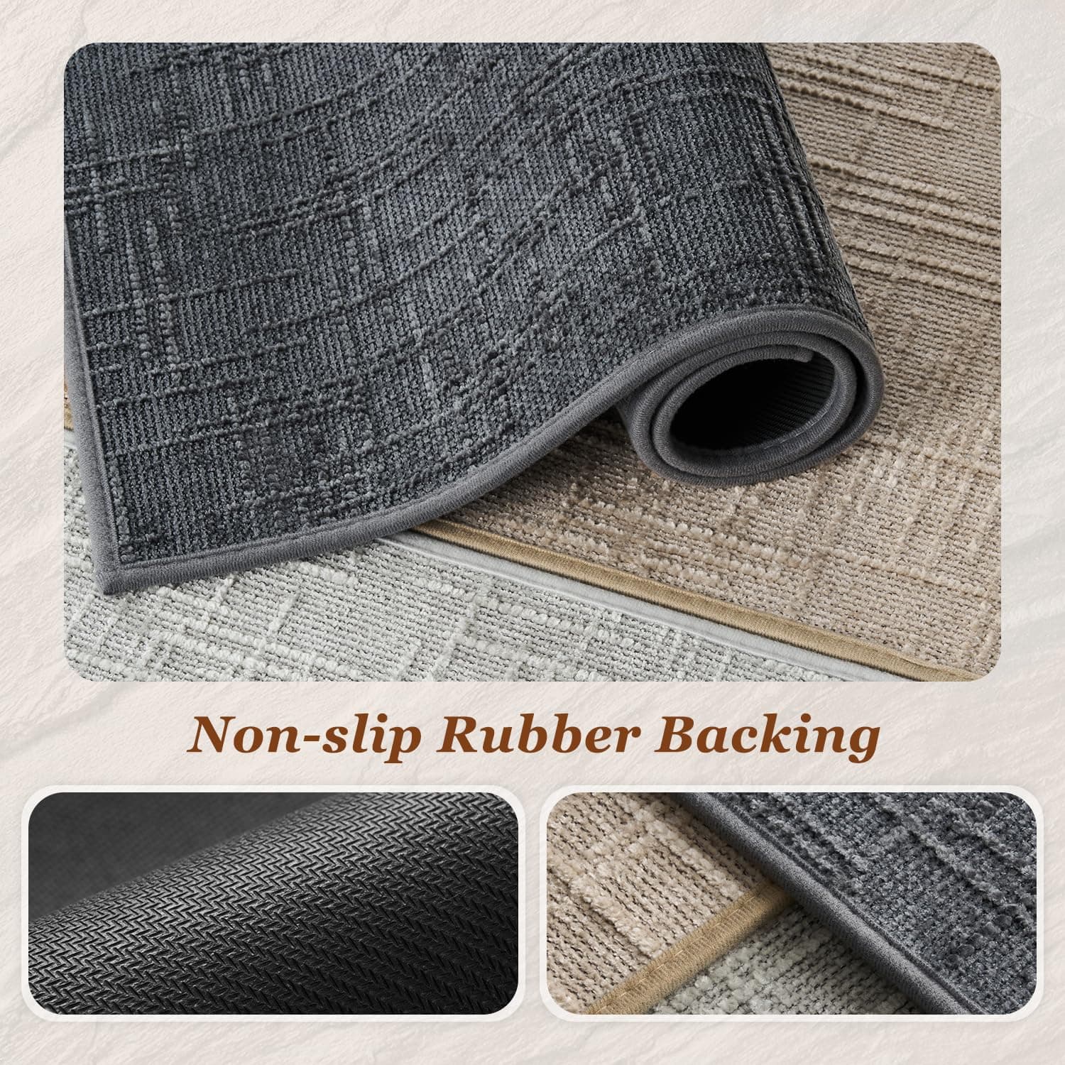 AMOAMI Bath Mat Non Slip Super Absorbent Quick Dry Bath Mats for Bathroom Floor - Thumbnail 3