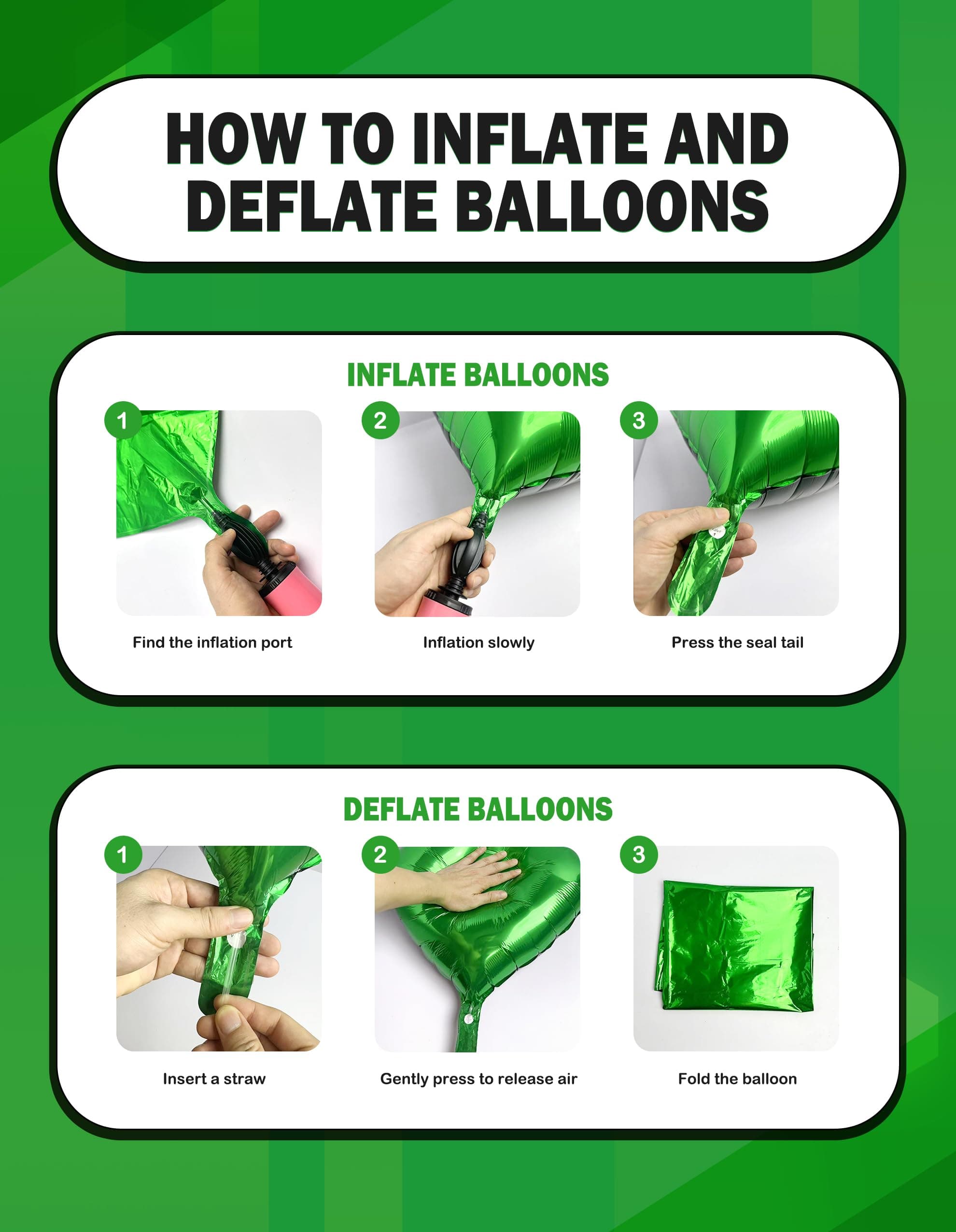 Green Pixel Miner Themed Party Square Balloon Wall Decorations, 56PCS Green Blac - Thumbnail 3
