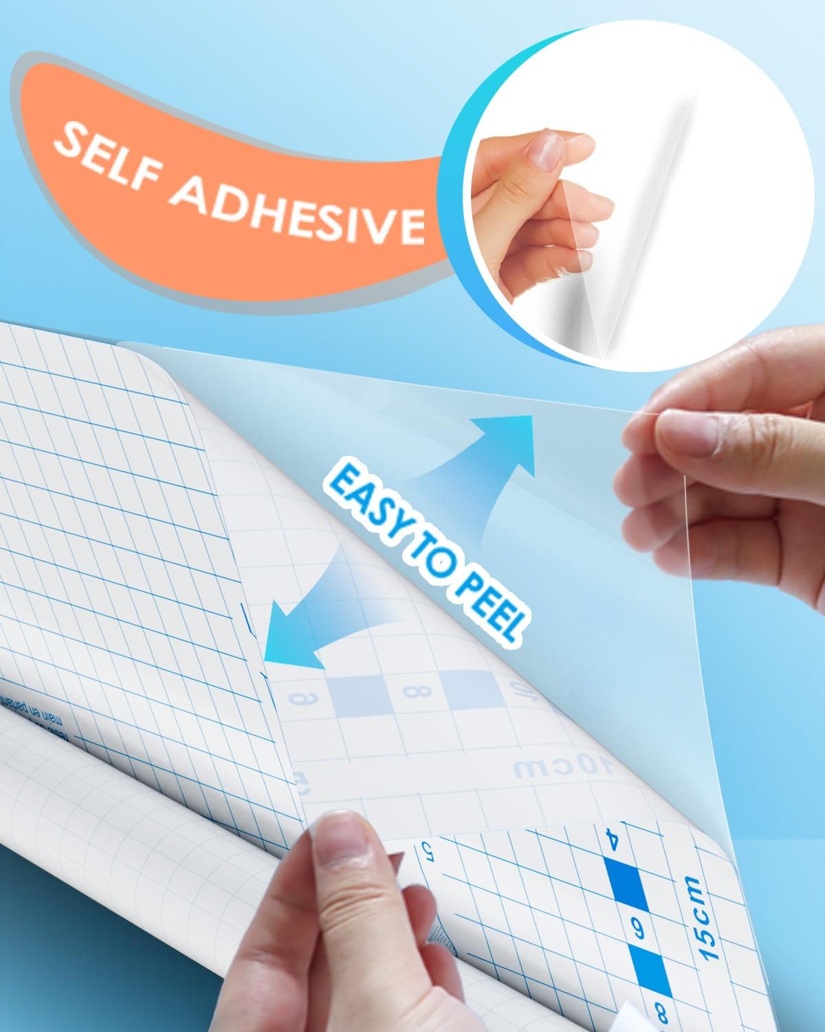 28 Pack Clear Contact Paper Book Cover - 17.7in×5ft Total 140ft, Self-Adhesive P - Thumbnail 3