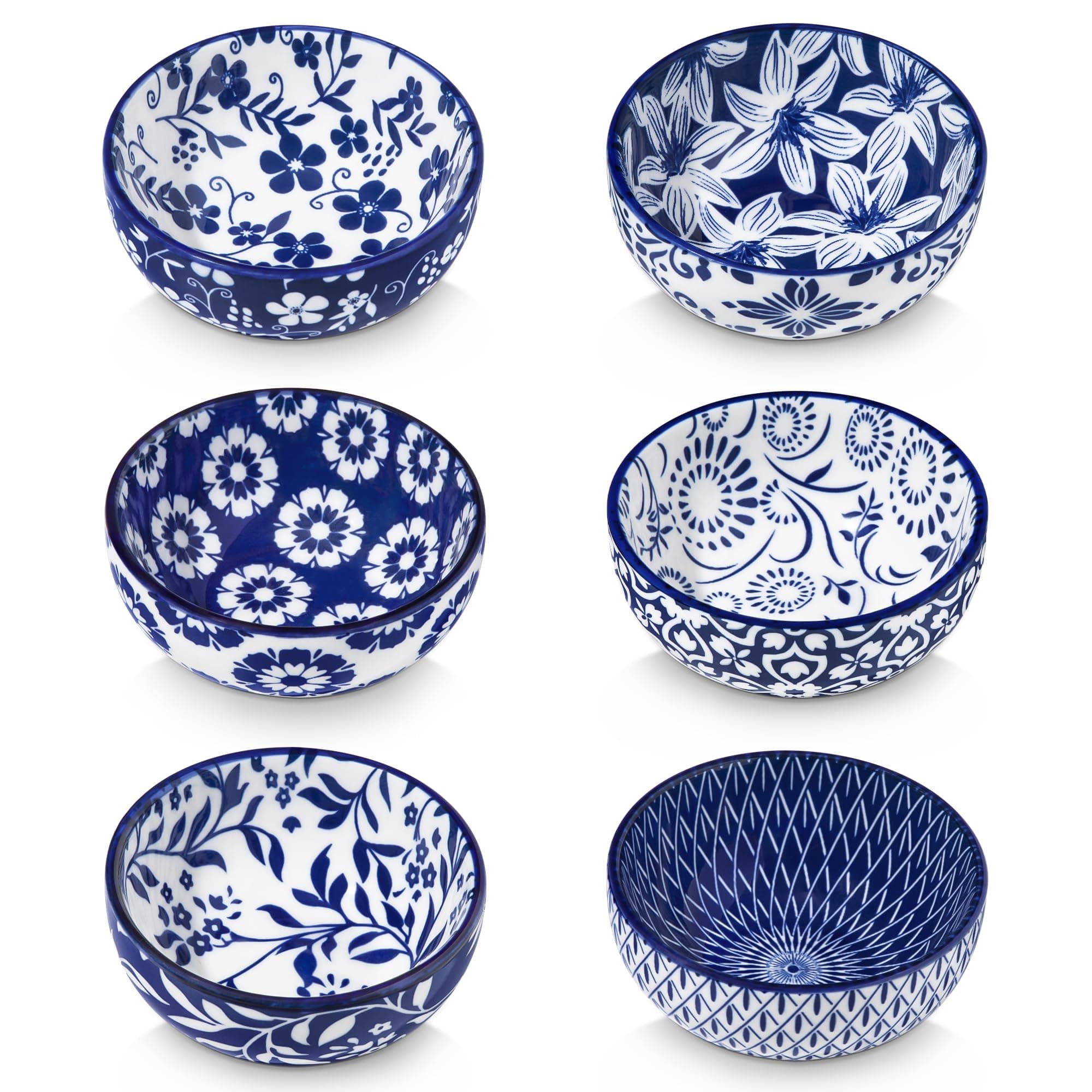 Vancasso 2.7 Oz Ceramic Mini Dipping Bowls Set of 6 3 Inch Small Dip Bowls for S - Image 1