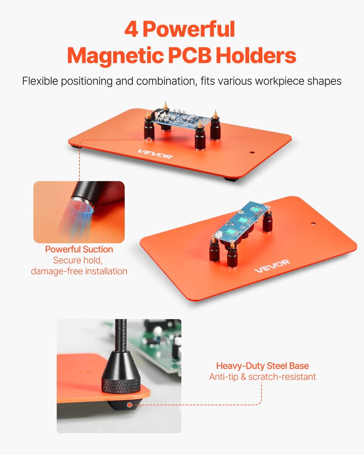 Vevor Magnetic Helping Hands Soldering Station Third Hand Soldering Tool Goosene - Thumbnail 6