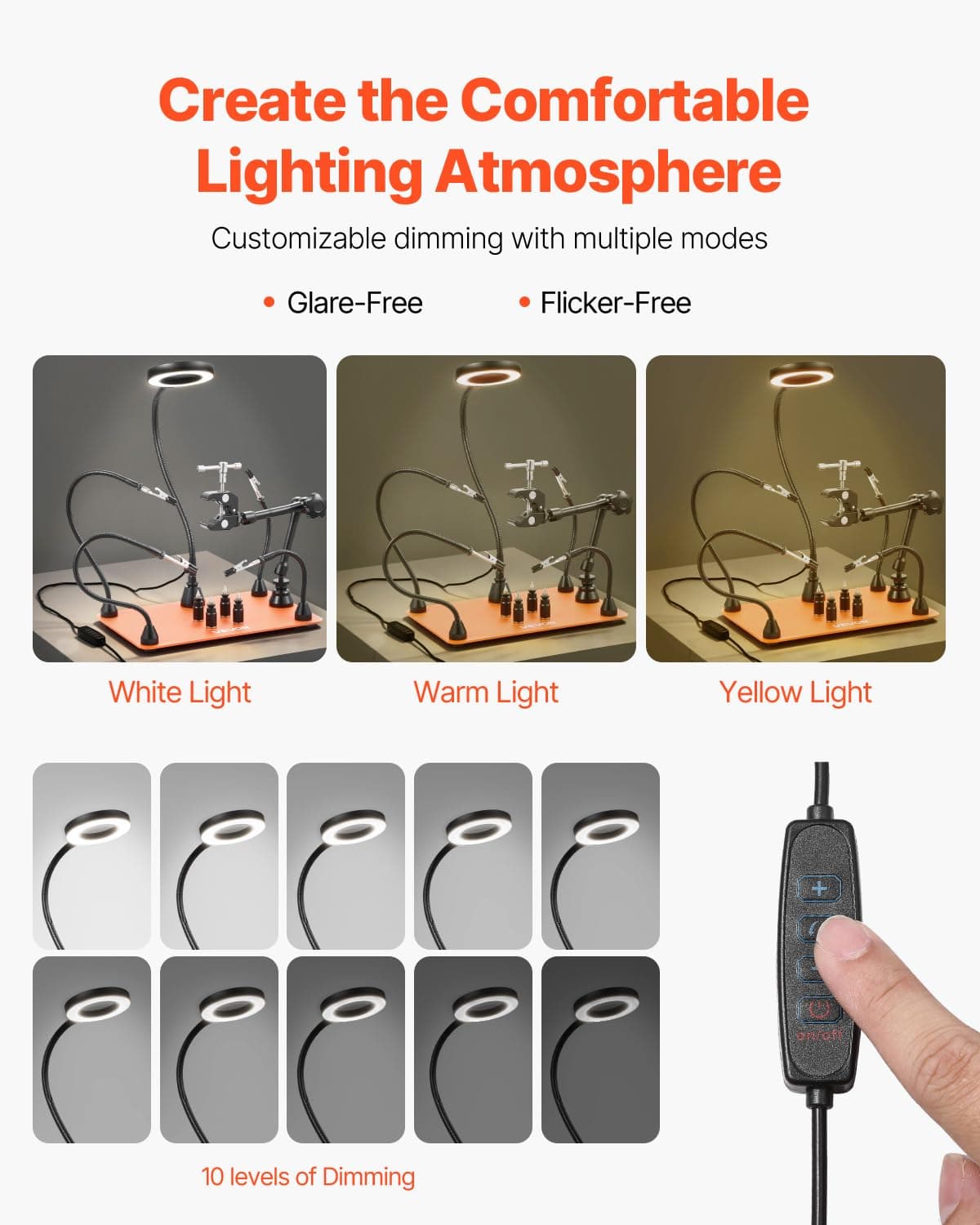 Vevor Magnetic Helping Hands Soldering Station Third Hand Soldering Tool Goosene - Thumbnail 4