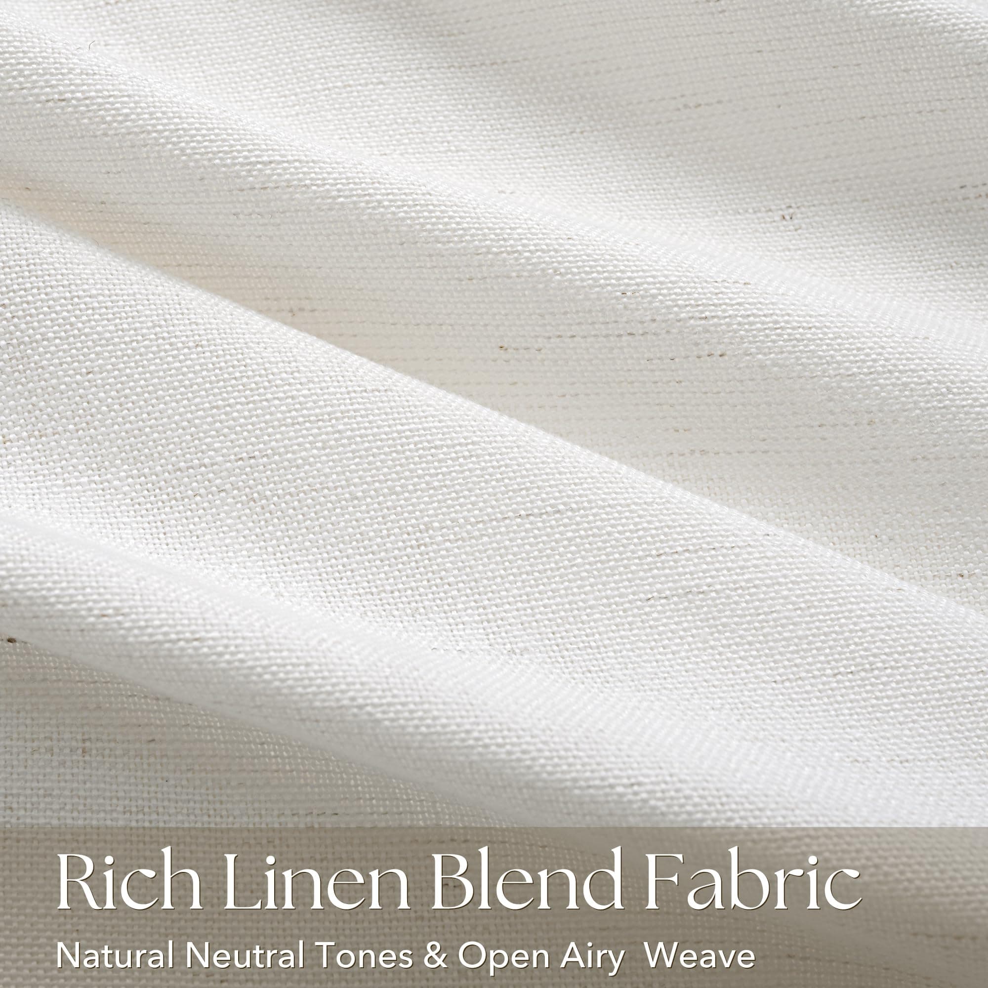 Pinch Pleated Linen Curtains 63 inches Long for Living Room Memory Training Shap - Thumbnail 4