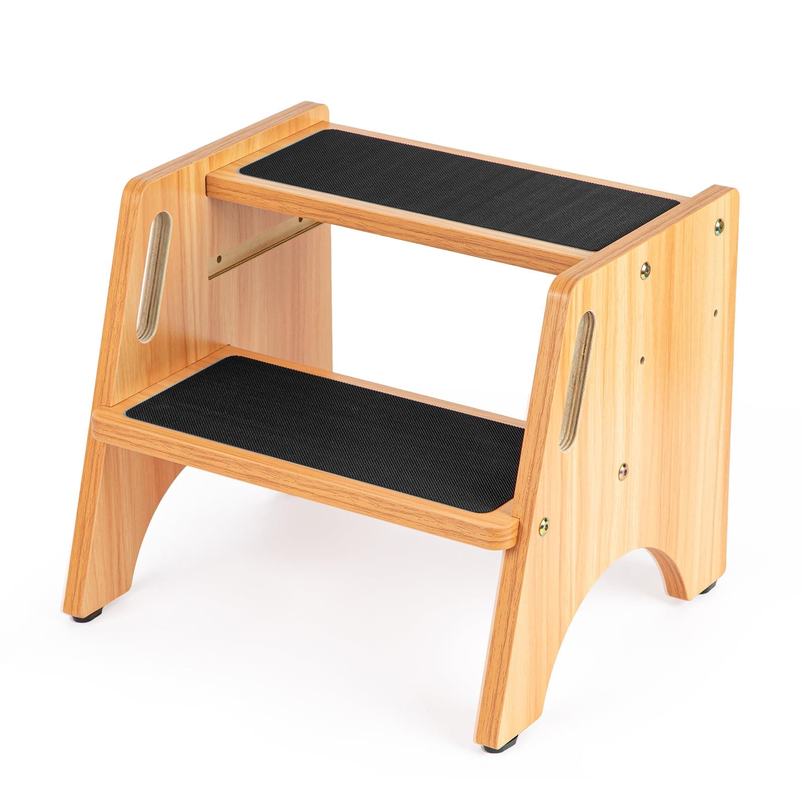 StrongTek Wooden Step Stool, 15" Dual Height Step Stools for Kids, Easy to Clean - Image 1