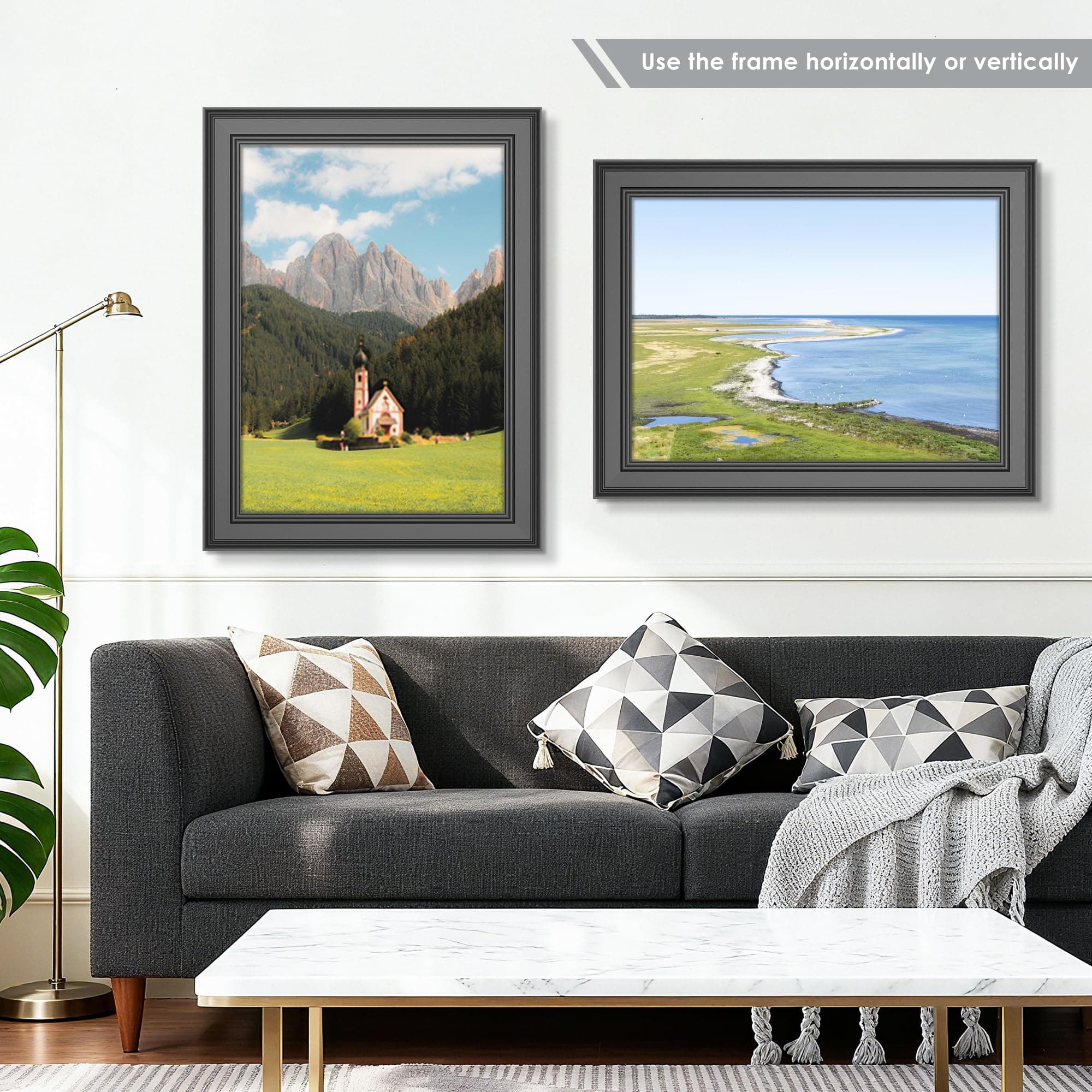 Tinkeps 20x28 Picture Frame Black, 2-Inch Wide Border 20x28 Poster Frame with Bl - Thumbnail 6