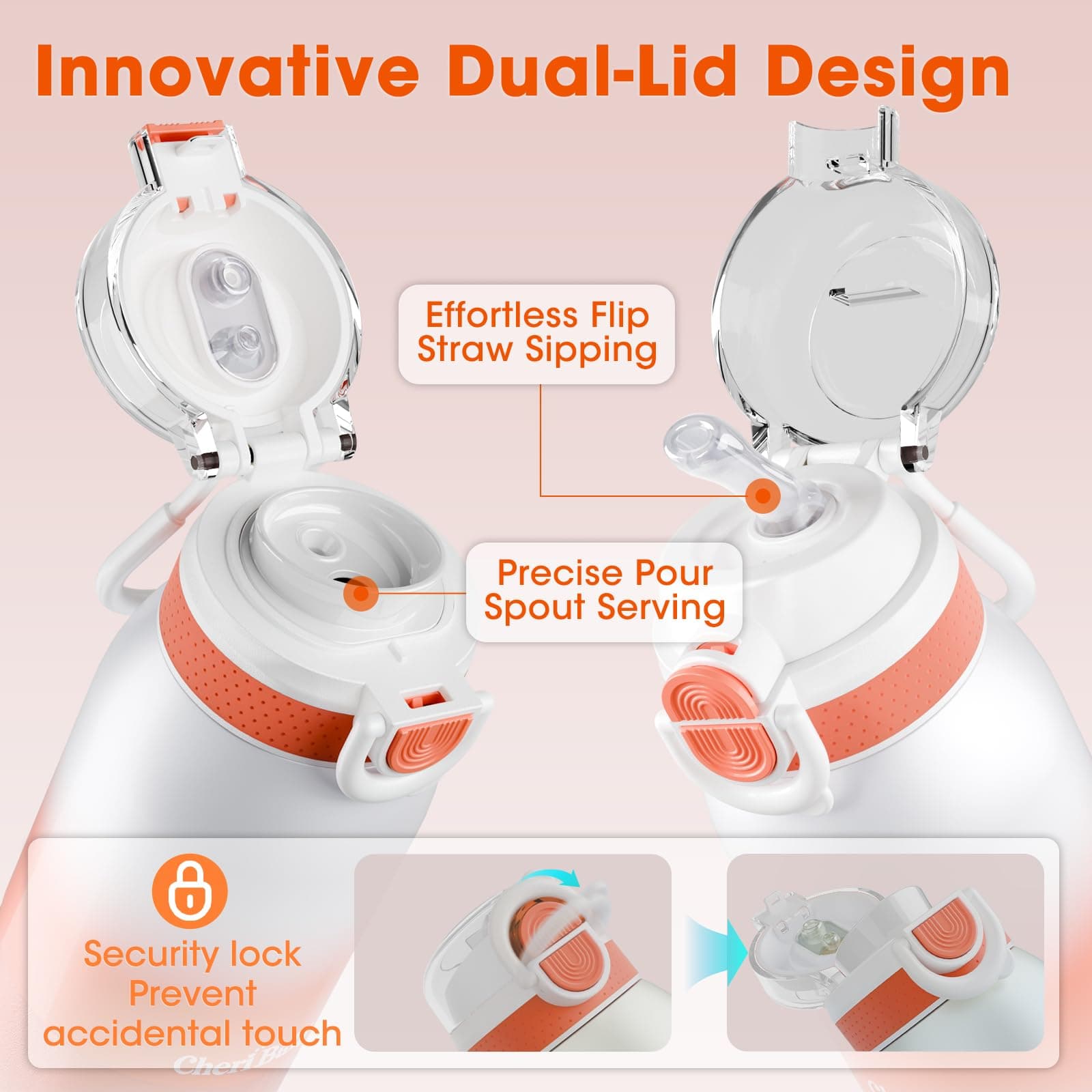 Portable Bottle Warmer for Travel — Novel Straw Lid, 80W Fast Heating, Dual Heat - Thumbnail 4