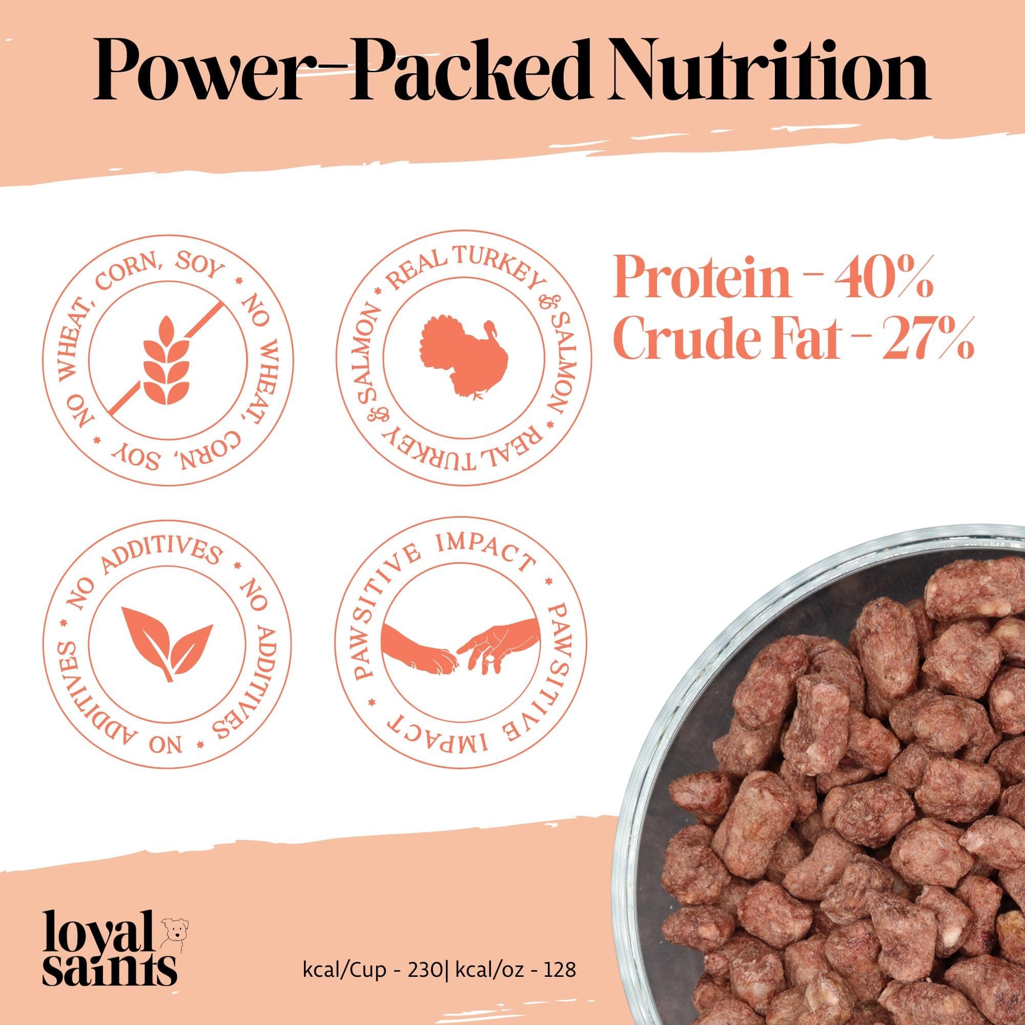 Loyal Saints Freeze Dried Raw Dog Food - Premium Turkey and Salmon Flavor with H - Thumbnail 5