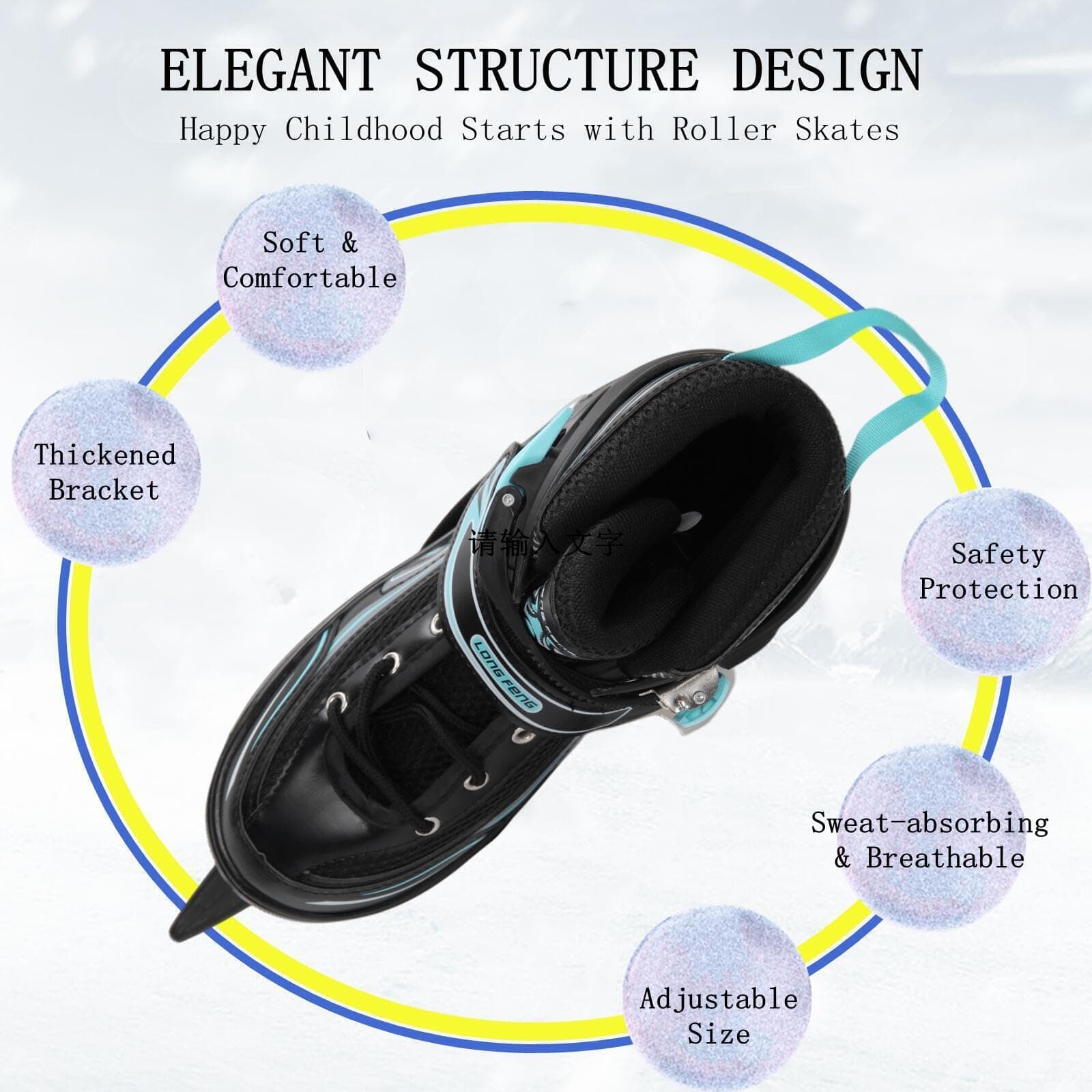 Ice Skates,Hockey Skates,Skates with Adjustable 4 Sizes for Boys Girls Youth Men - Thumbnail 6