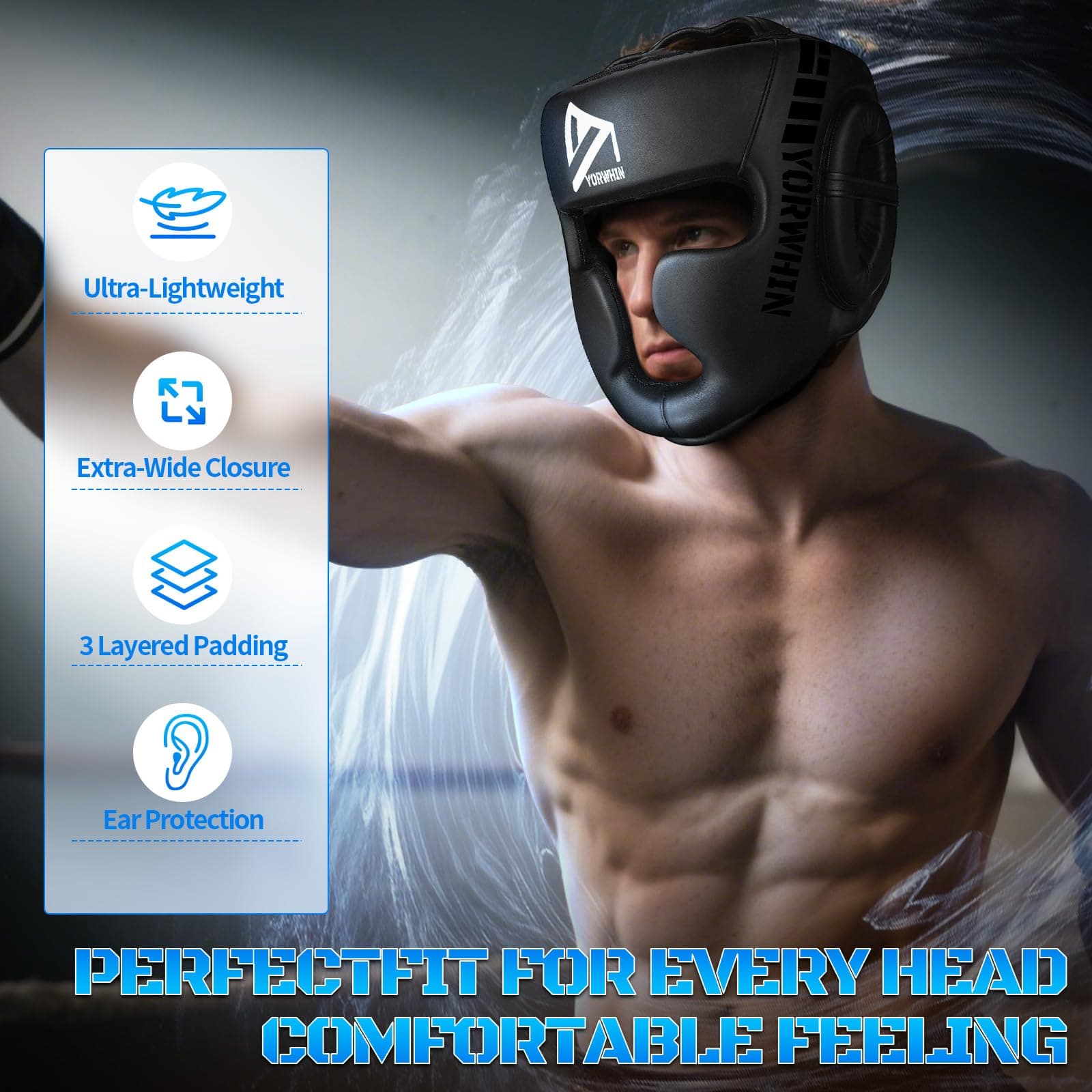 PREMIUM Youth Kids Boxing Headgear MMA Training Sparring Safety Head Guard Boxin - Thumbnail 6
