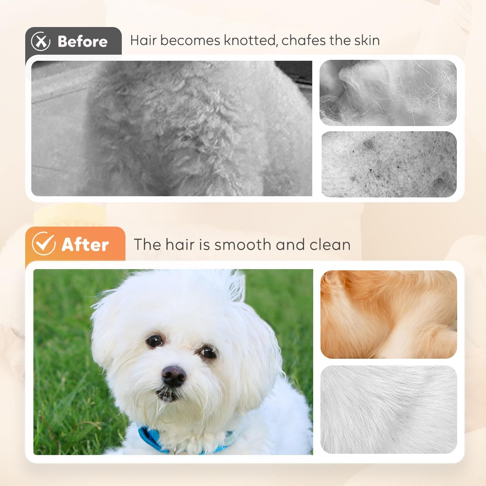 Pet Bath Brush with Shampoo Dispenser, Dog Bath Brush and Grooming Massage Brush - Thumbnail 5