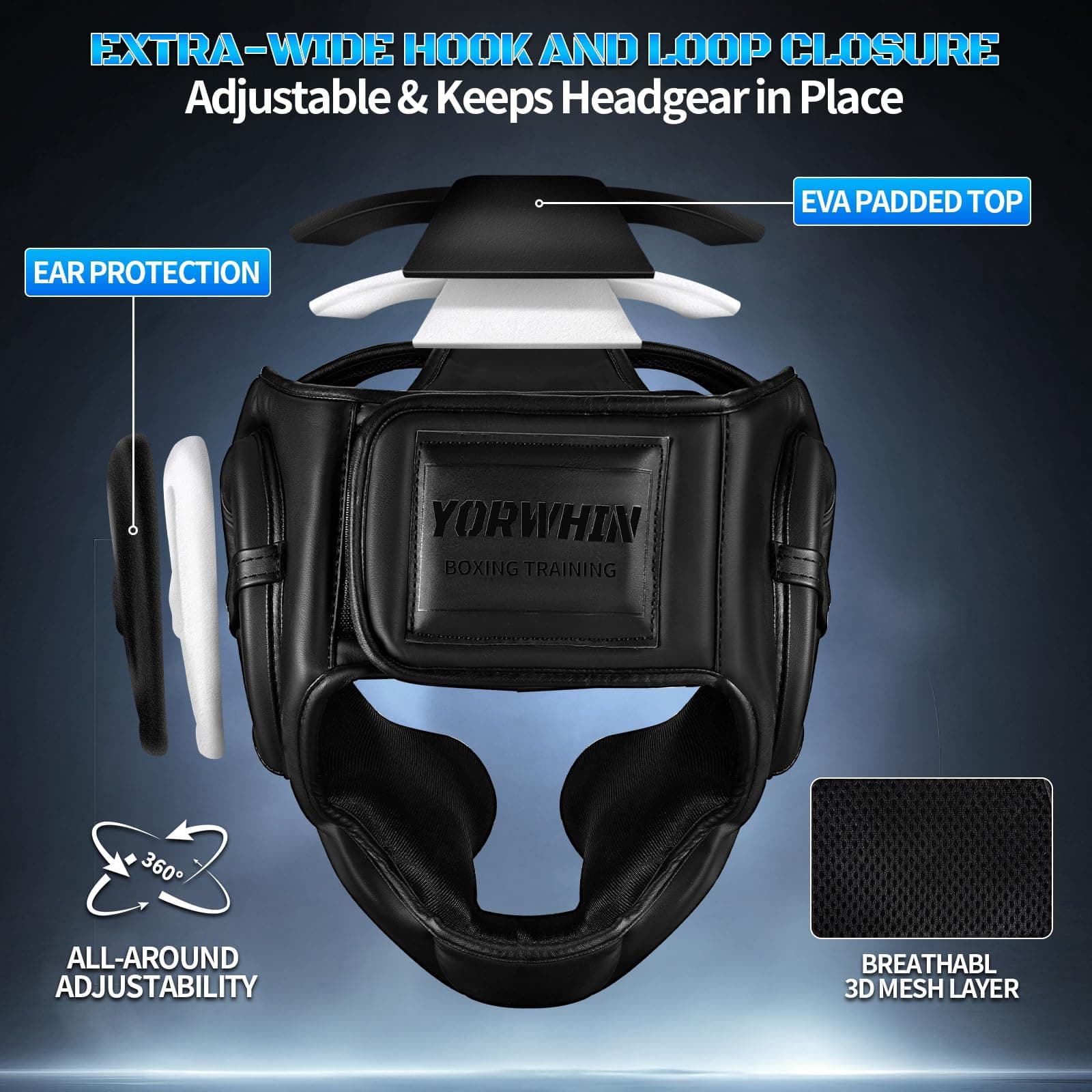 PREMIUM Youth Kids Boxing Headgear MMA Training Sparring Safety Head Guard Boxin - Thumbnail 3