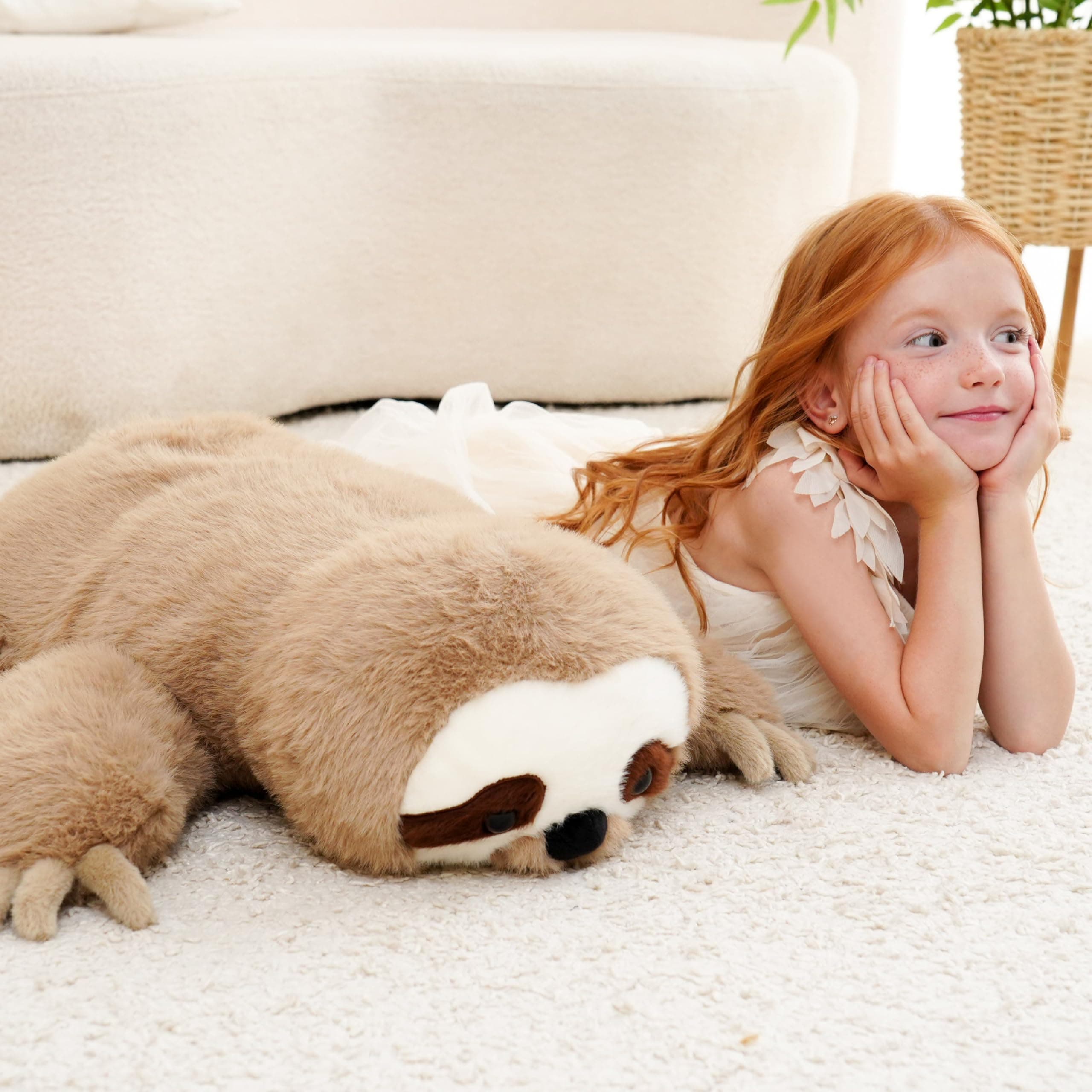 AmyToo Weighted Stuffed Animals, Weighted Sloth Stuffed Animal, Giant Sloth Plus - Thumbnail 4