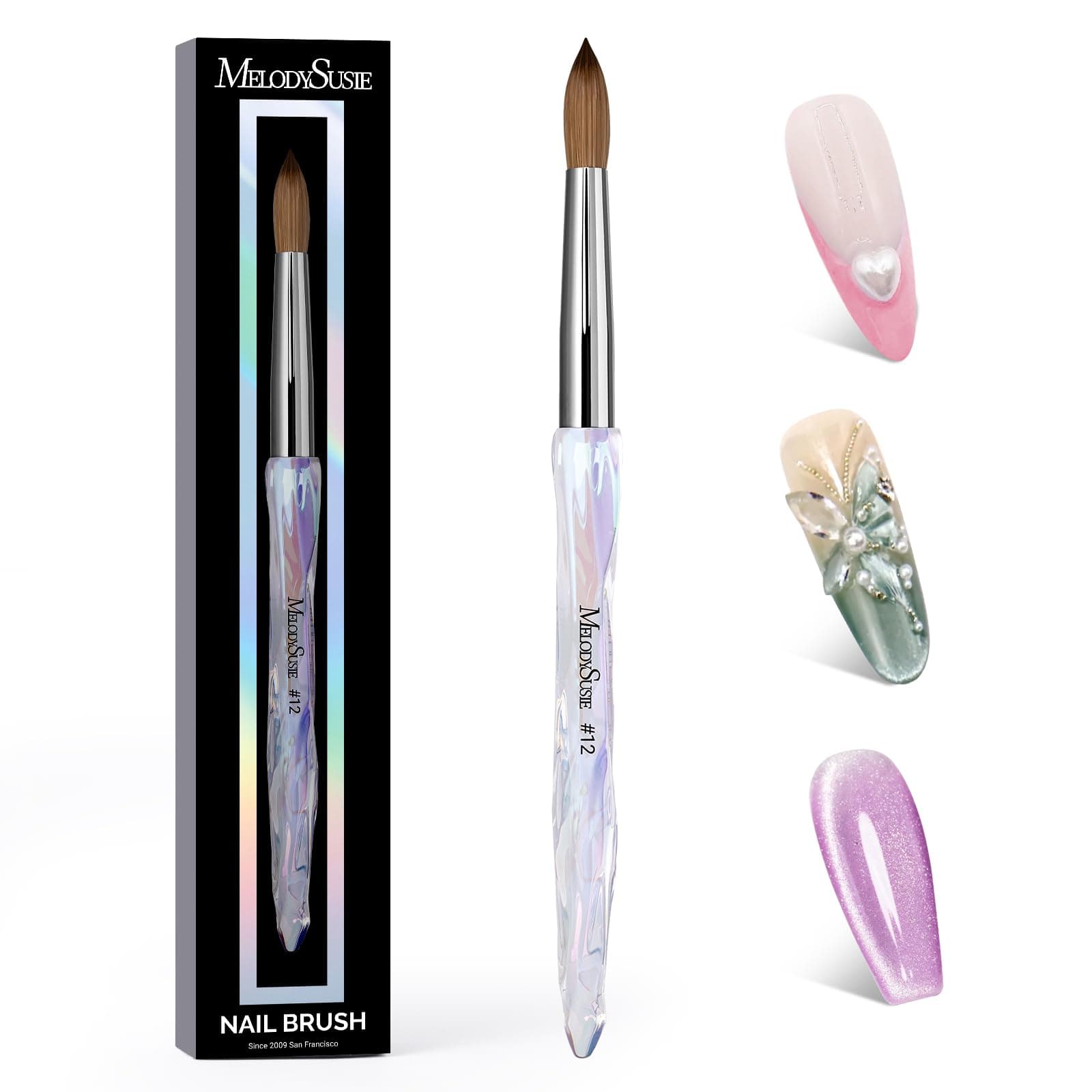 MelodySusie Kolinsky Acrylic Nail Brush, 100% Pure Kolinsky Hair, Professional N - Image 1