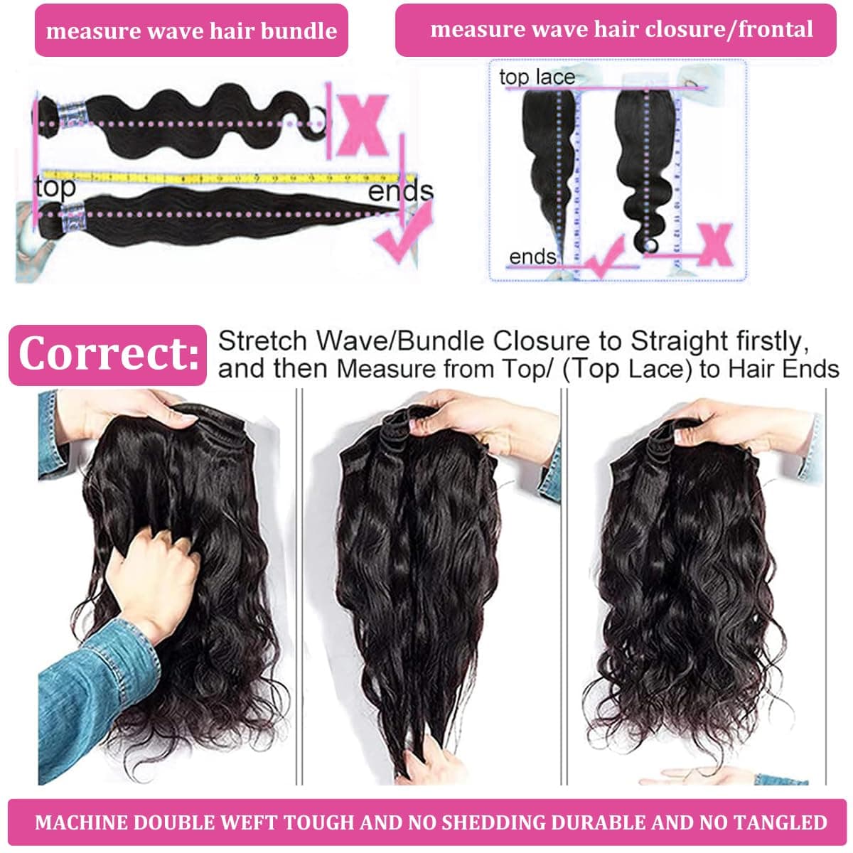 Human Hair Bundles Body Wave 8 10 12 14 Inch 100% Unprocessed Brazilian Body Wav - Thumbnail 6