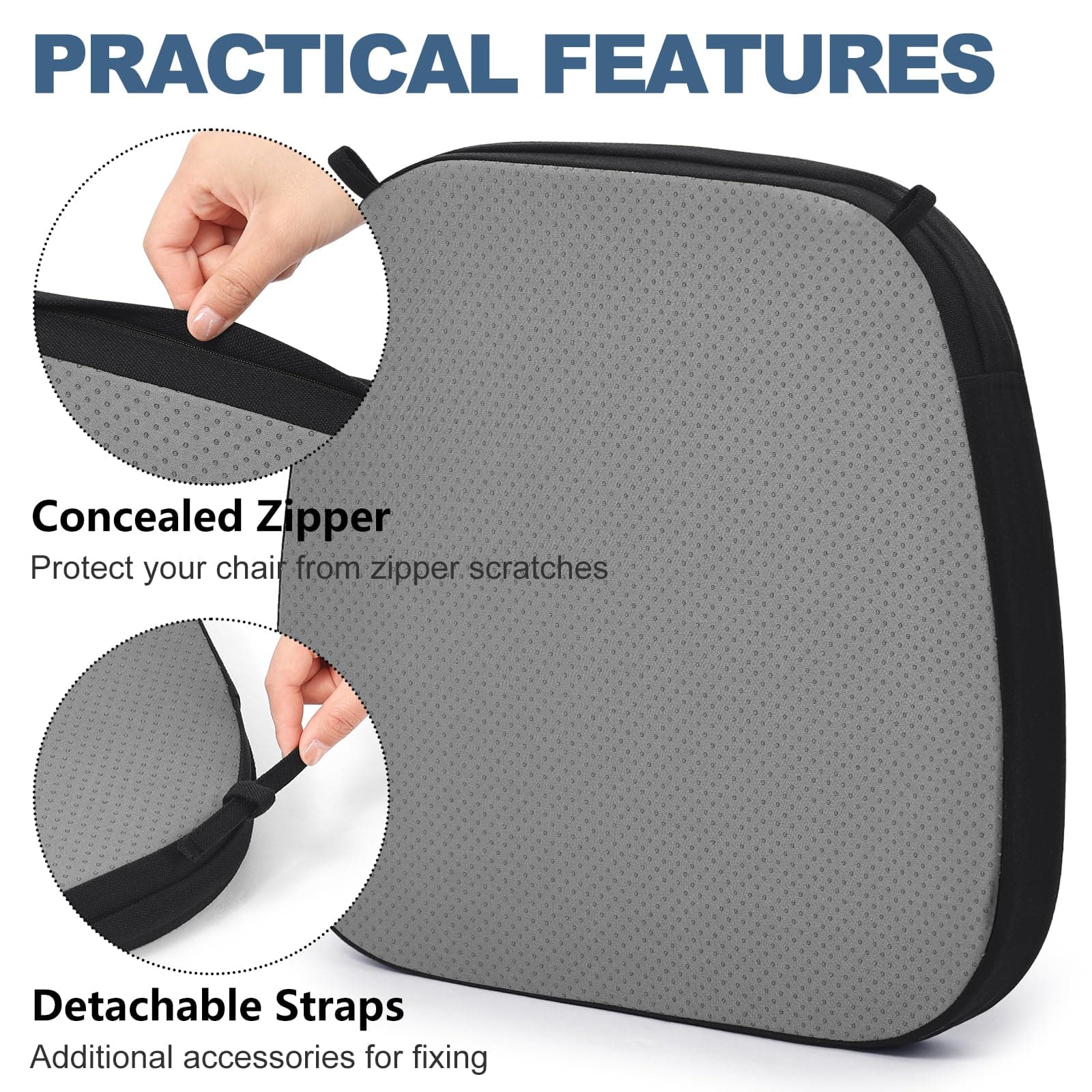 Shinnwa Chair Cushions for Dining Chairs 4 Pack, Non-Slip Kitchen Chair Cushions - Thumbnail 4