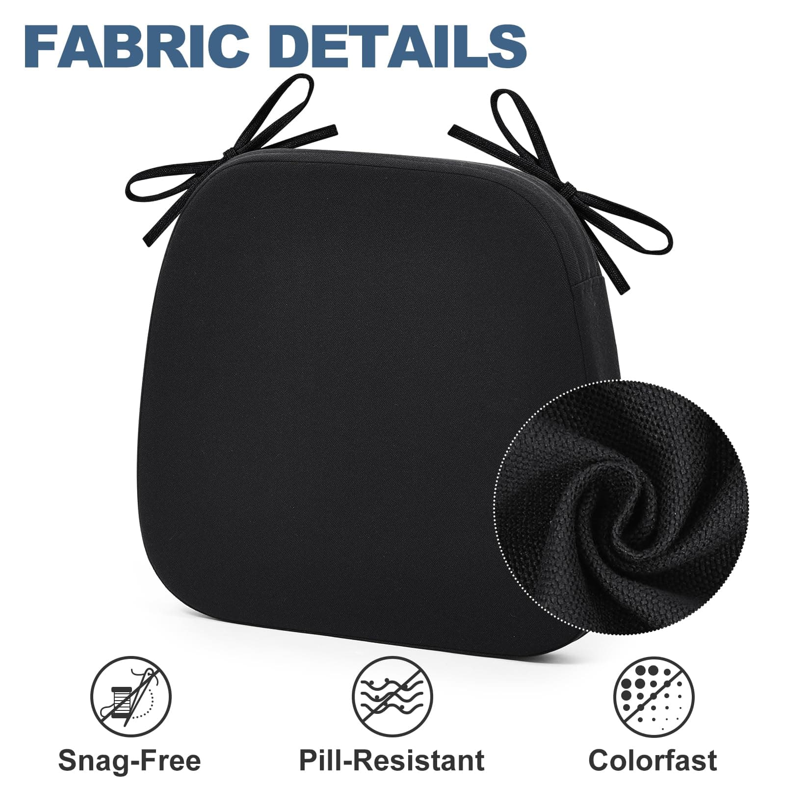 Shinnwa Chair Cushions for Dining Chairs 4 Pack, Non-Slip Kitchen Chair Cushions - Thumbnail 3