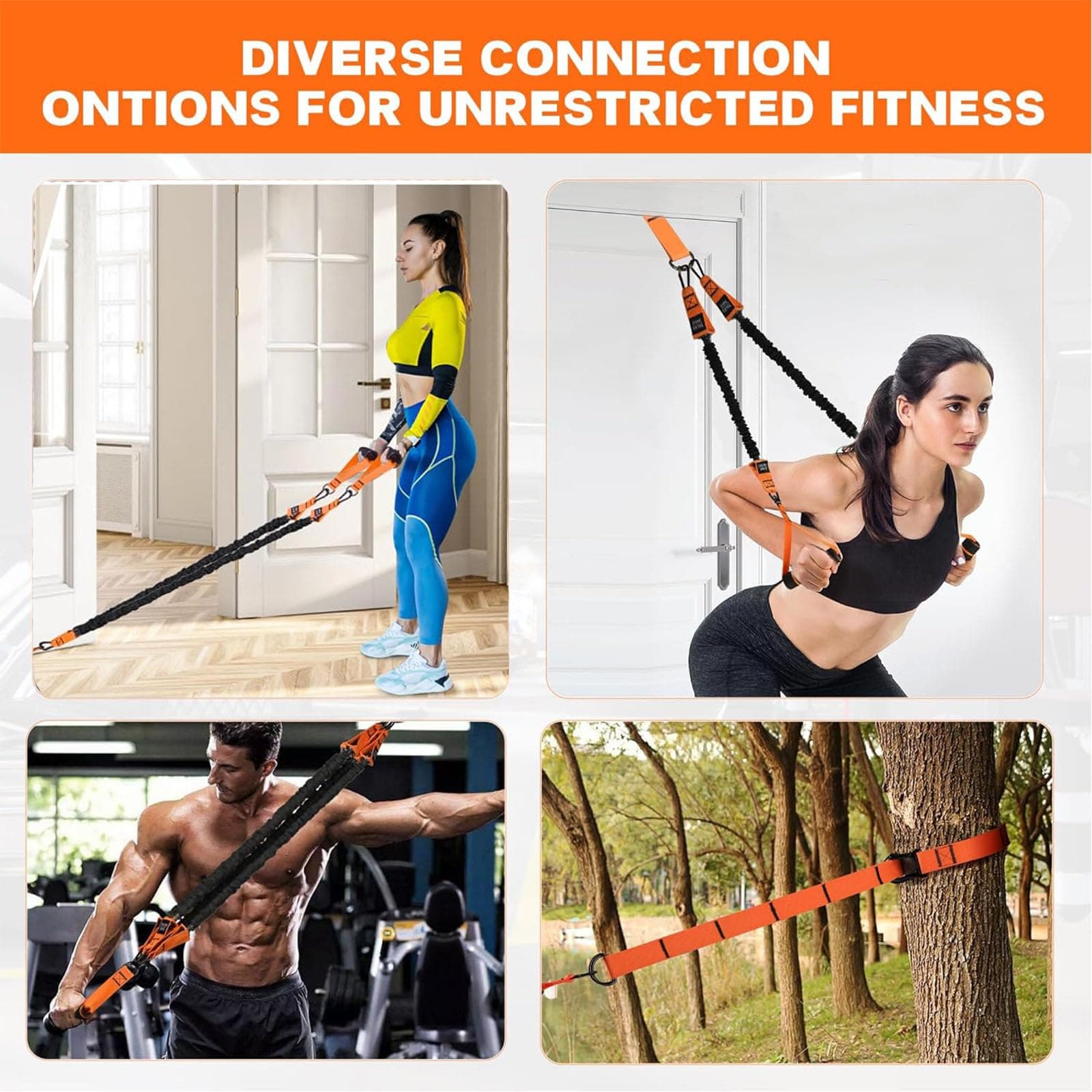 Adjustable Heavy Duty Pull Up Assist Bands Resistance Workout Bands for Men Wome - Thumbnail 7